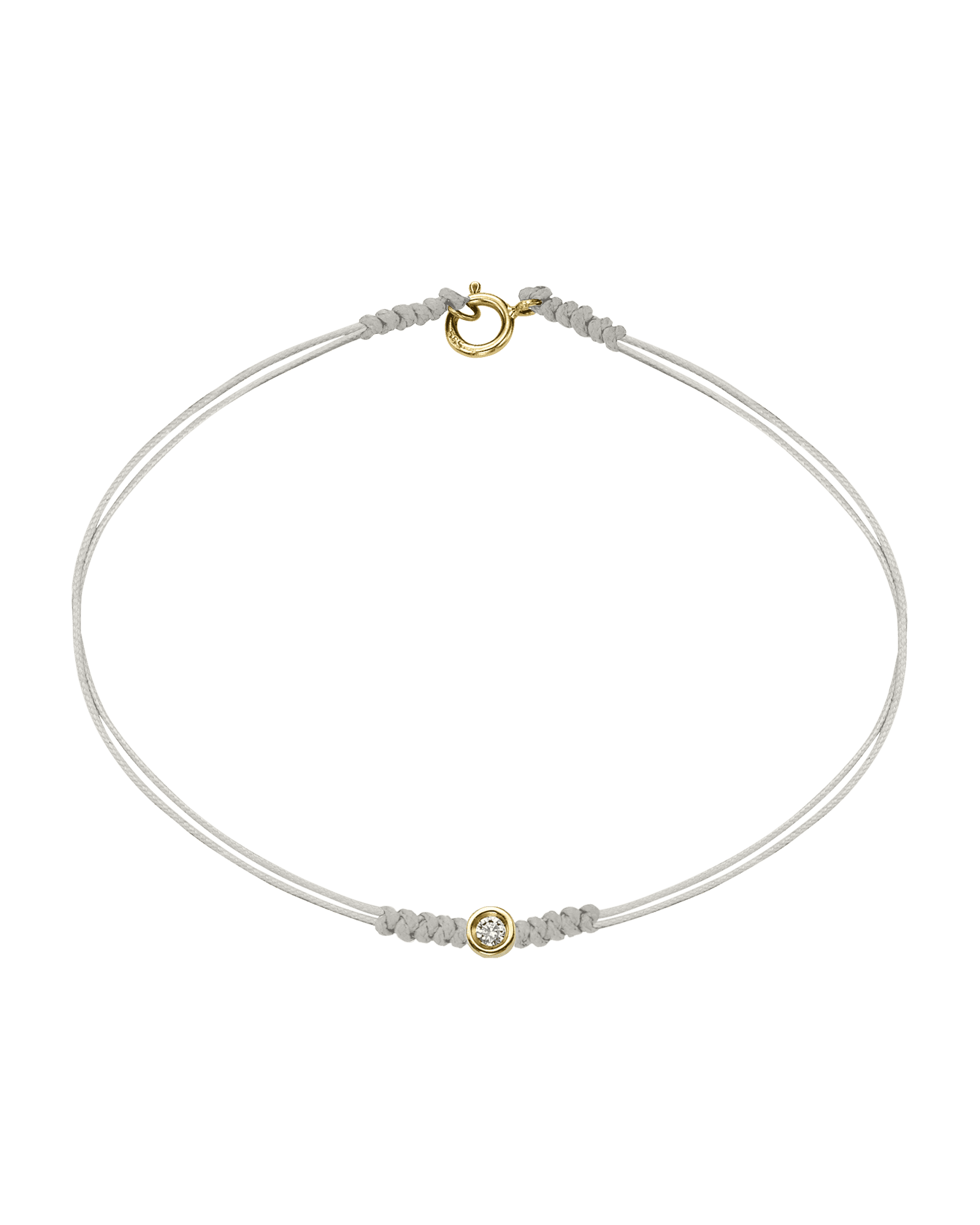 Le String of Love avec Fermoir - Or Jaune 14 carats Bracelets 14K Solid Gold Perle Small: 0.03 carats Small - 6 Inches (15.5cm)