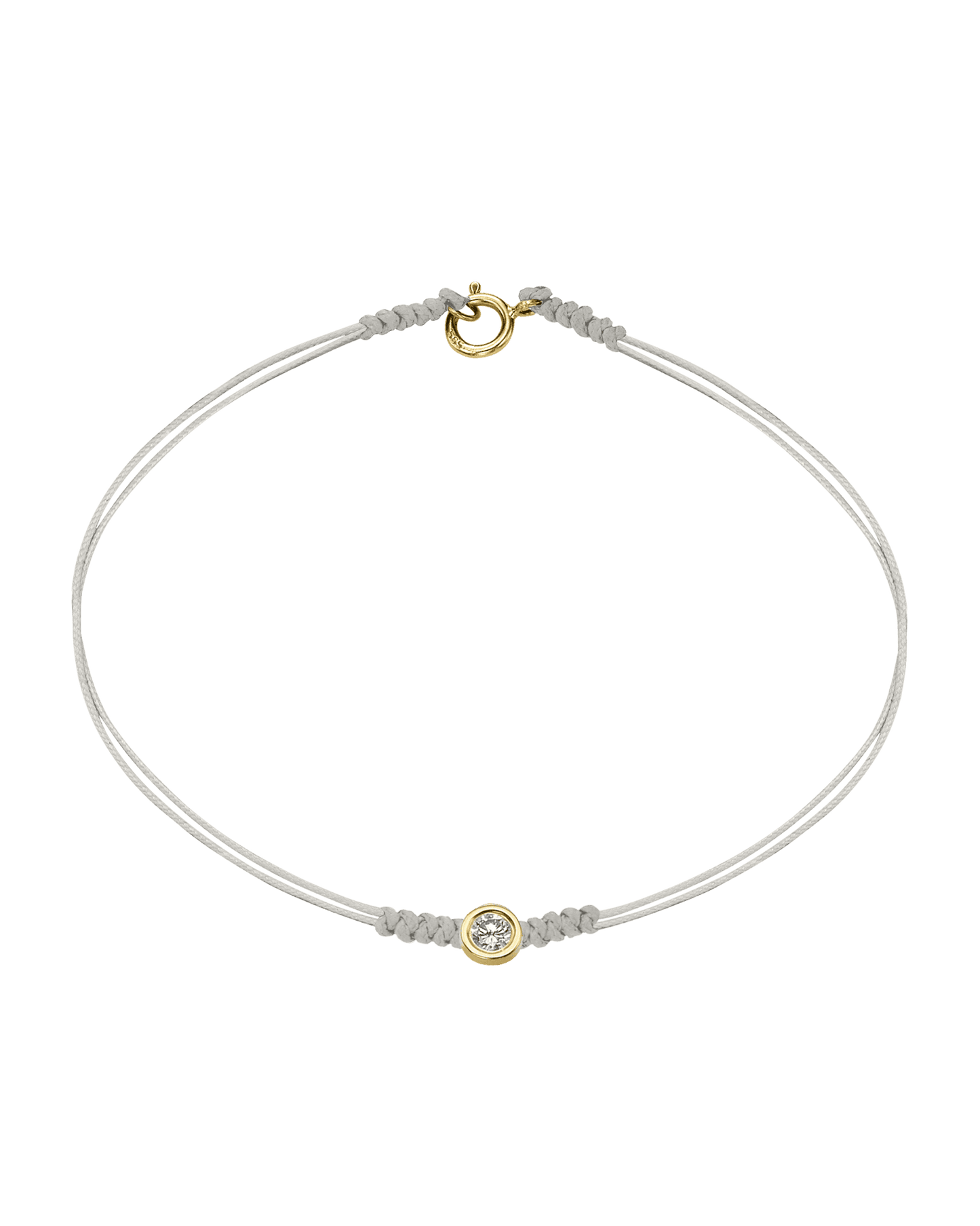 Le String of Love avec Fermoir - Or Jaune 14 carats Bracelets 14K Solid Gold Perle Large: 0.10 carats Small - 6 Inches (15.5cm)