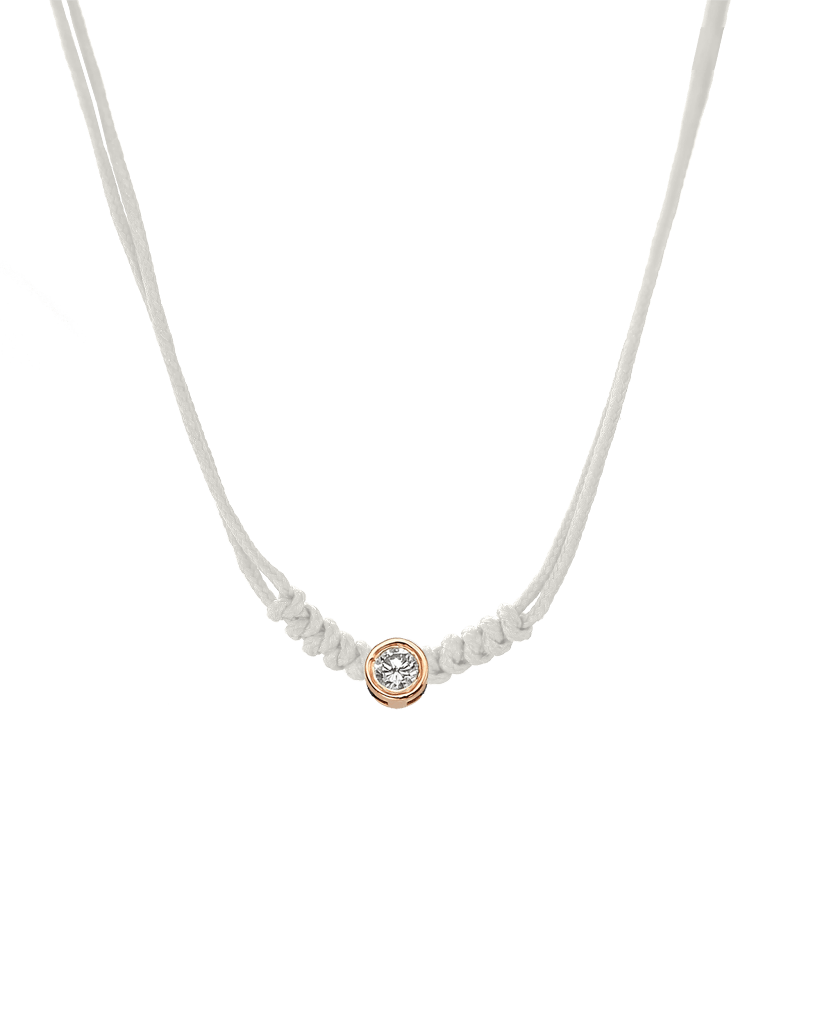 Collier String of Love - Or Rose 14 carats Necklaces 14K Solid Gold Perle Large: 0.10 carats 