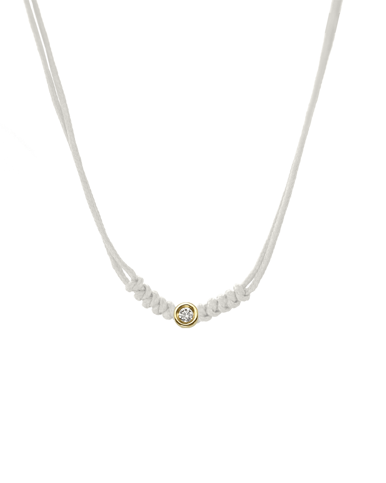 Collier String of Love - Or Jaune 14 carats Necklaces 14K Solid Gold Perle Small: 0.03 carats 