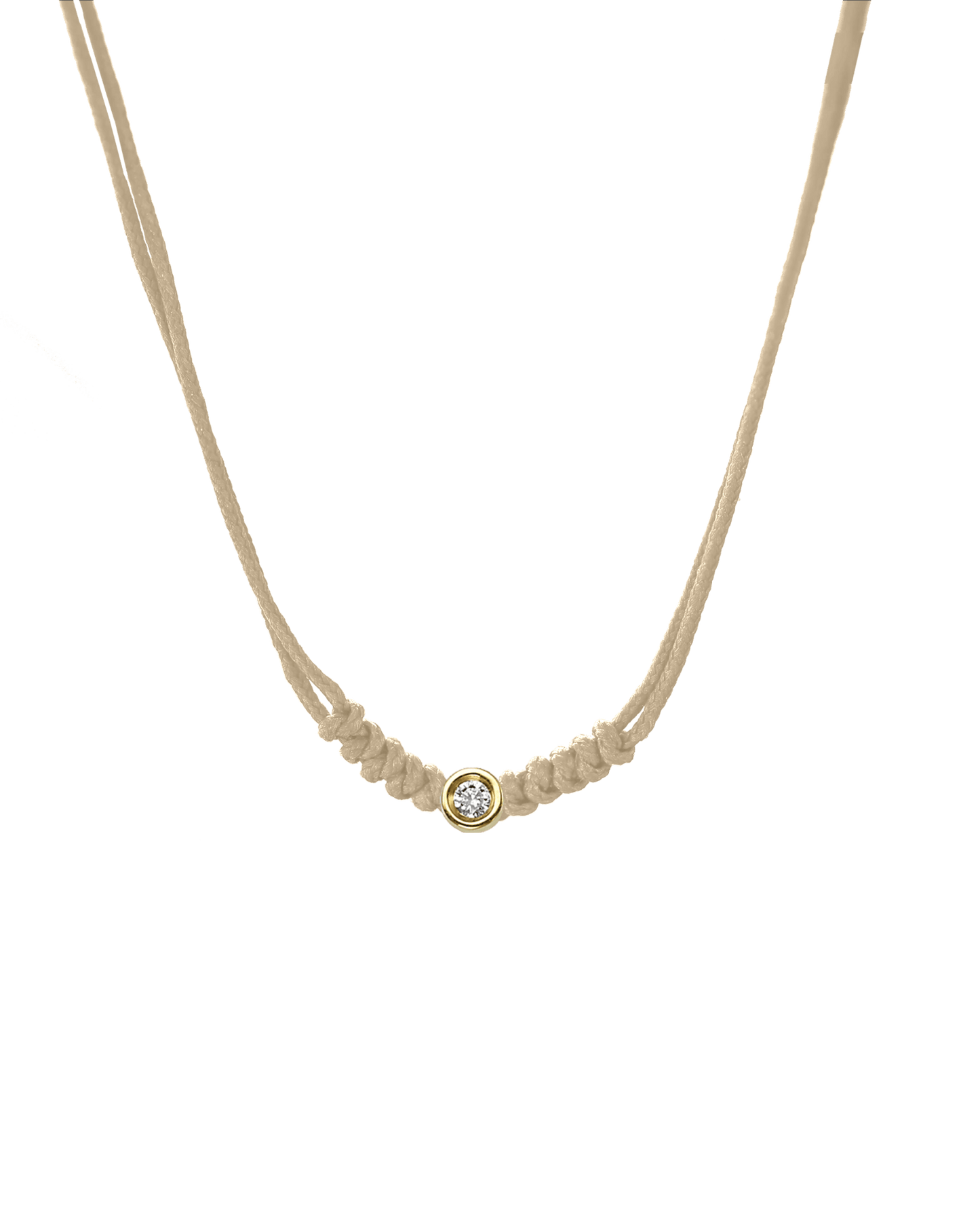 Collier String of Love - Or Jaune 14 carats Necklaces 14K Solid Gold Beige Small: 0.03 carats 