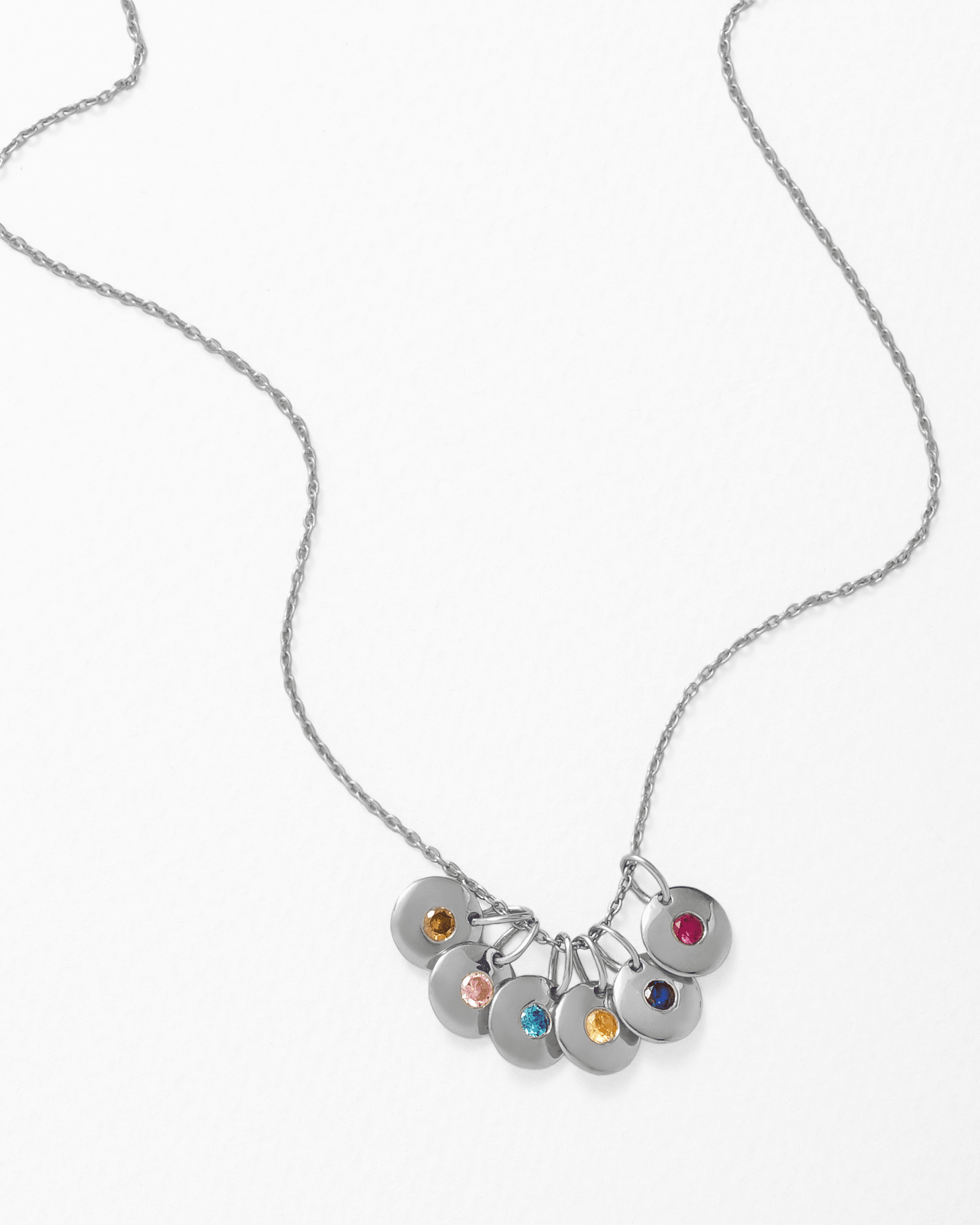 Birthstone Charm Necklace - 925 Sterling Silver Necklaces magal-dev 1 Charm 16” 