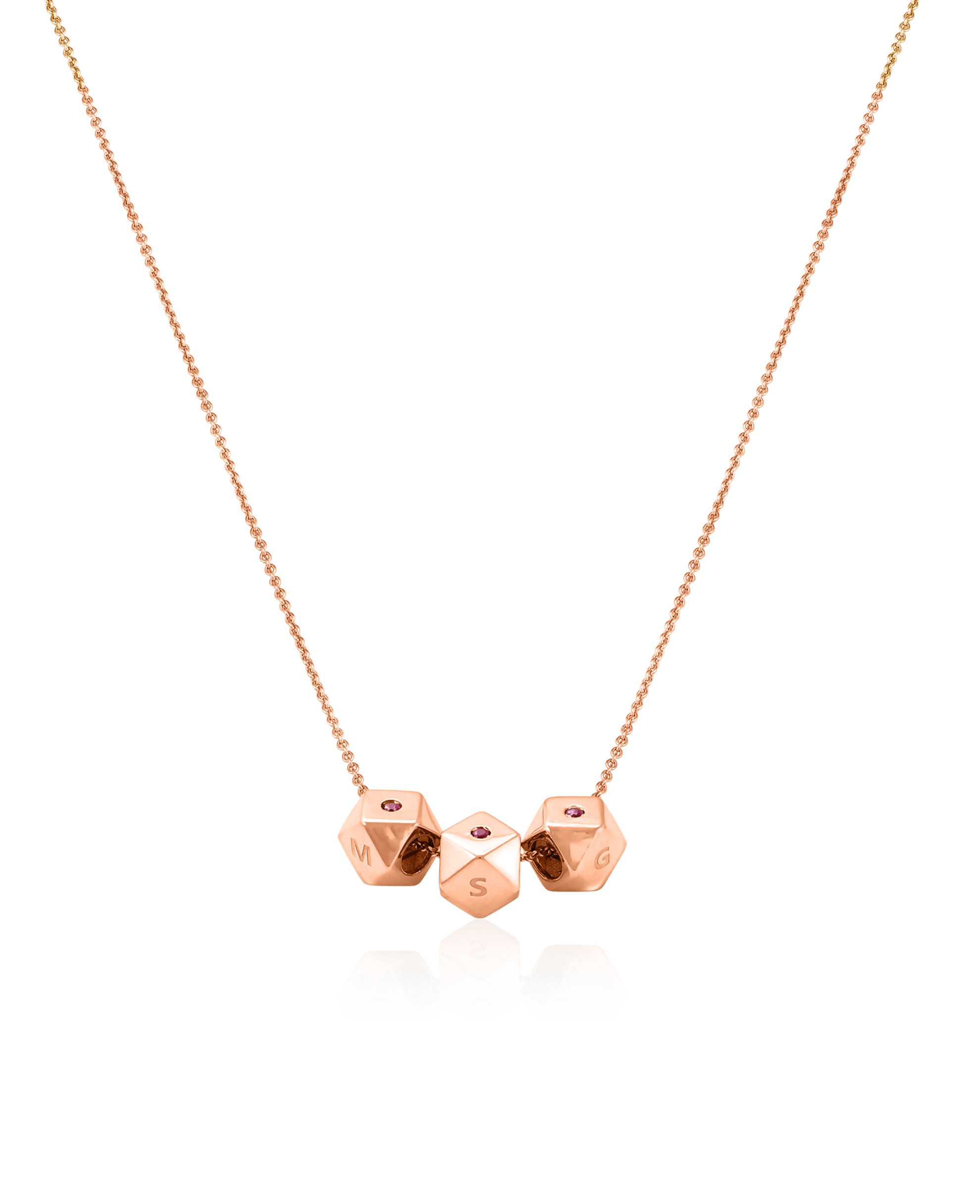 Hedra Necklace - 14K Rose Gold Necklaces magal-dev 