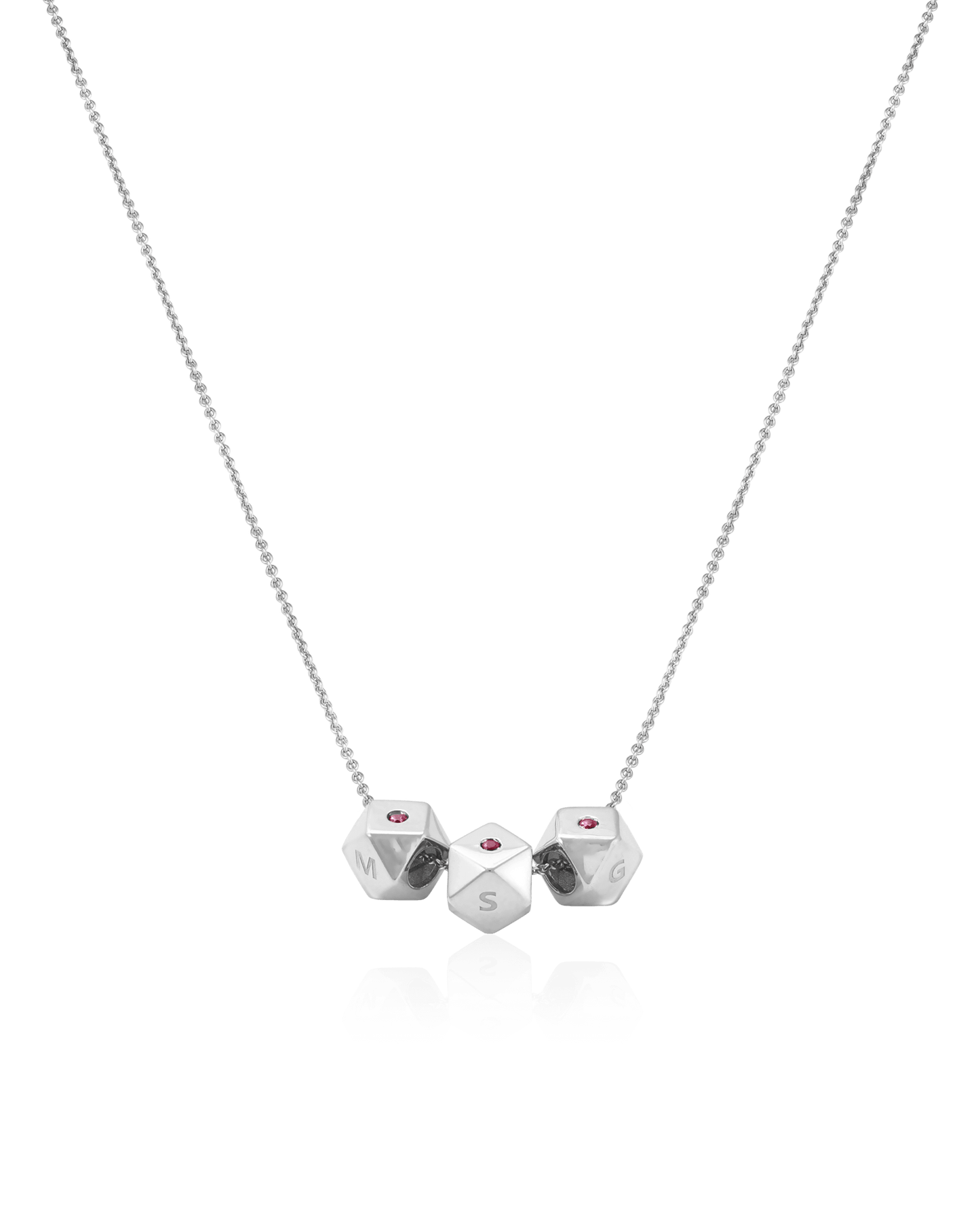 Hedra Necklace - 14K White Gold Necklaces magal-dev 