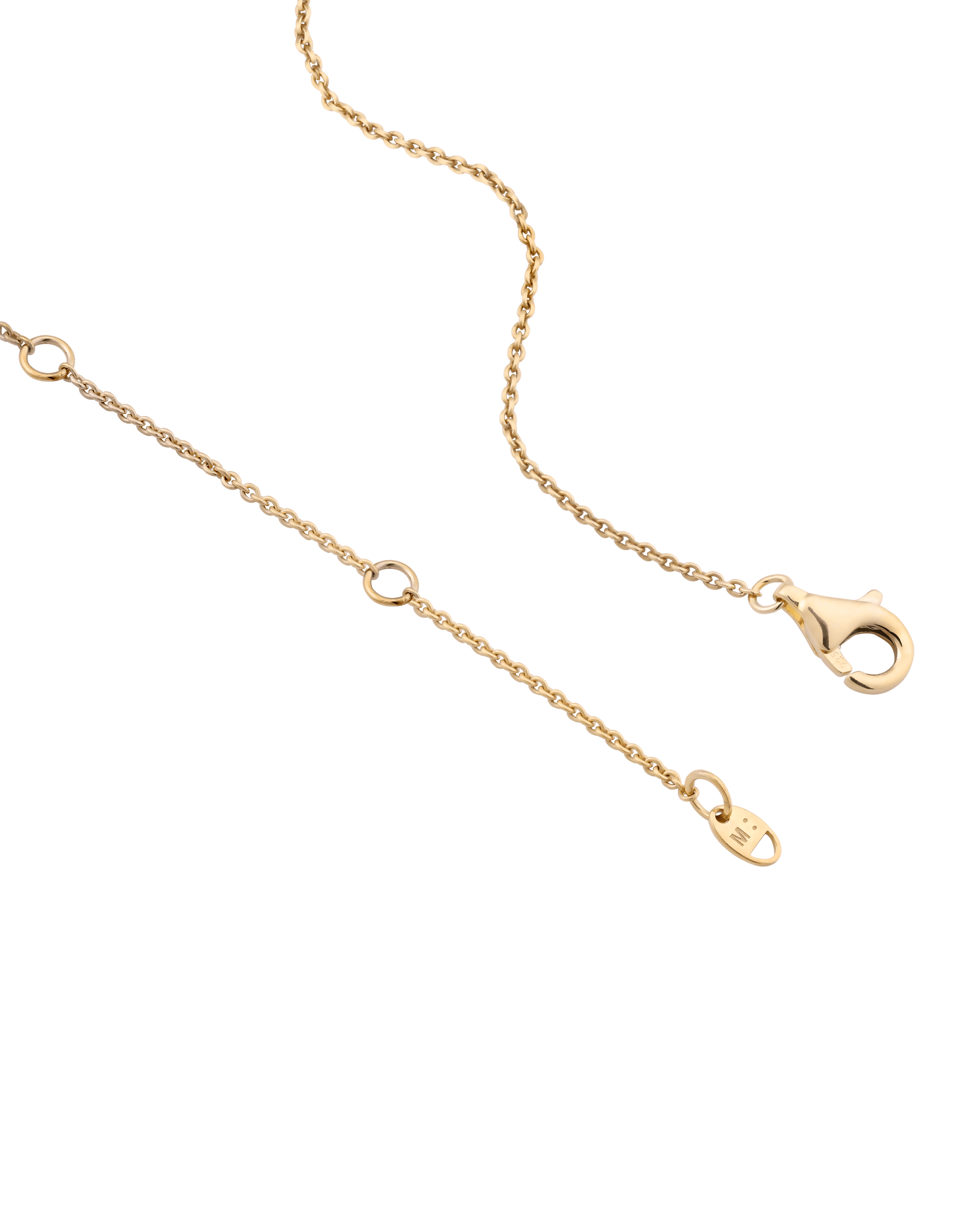 Frosted Initial Necklace - 14K Yellow Gold Necklaces magal-dev 