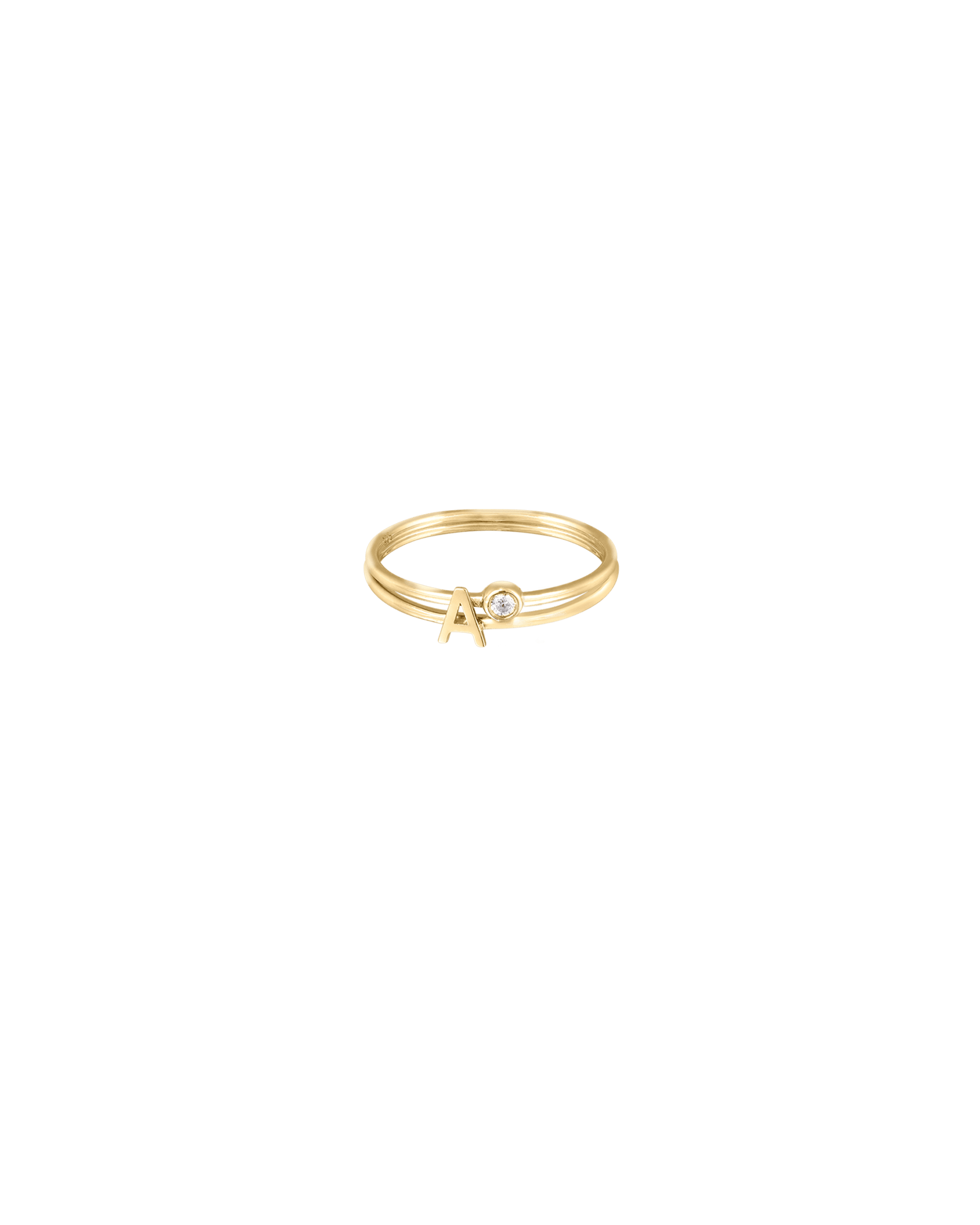 Stackable Initial Ring(s) - 18K Gold Vermeil Rings magal-dev 