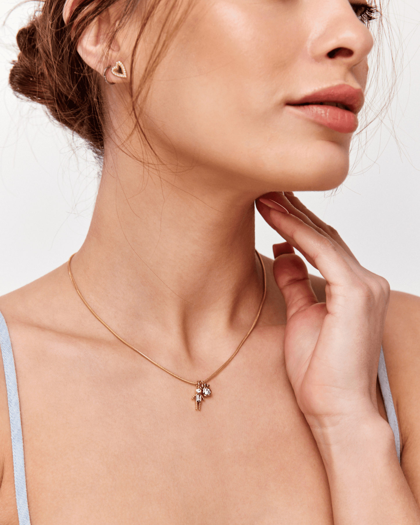 Single Mini Me Necklace - 18K Rose Vermeil Necklaces magal-dev 