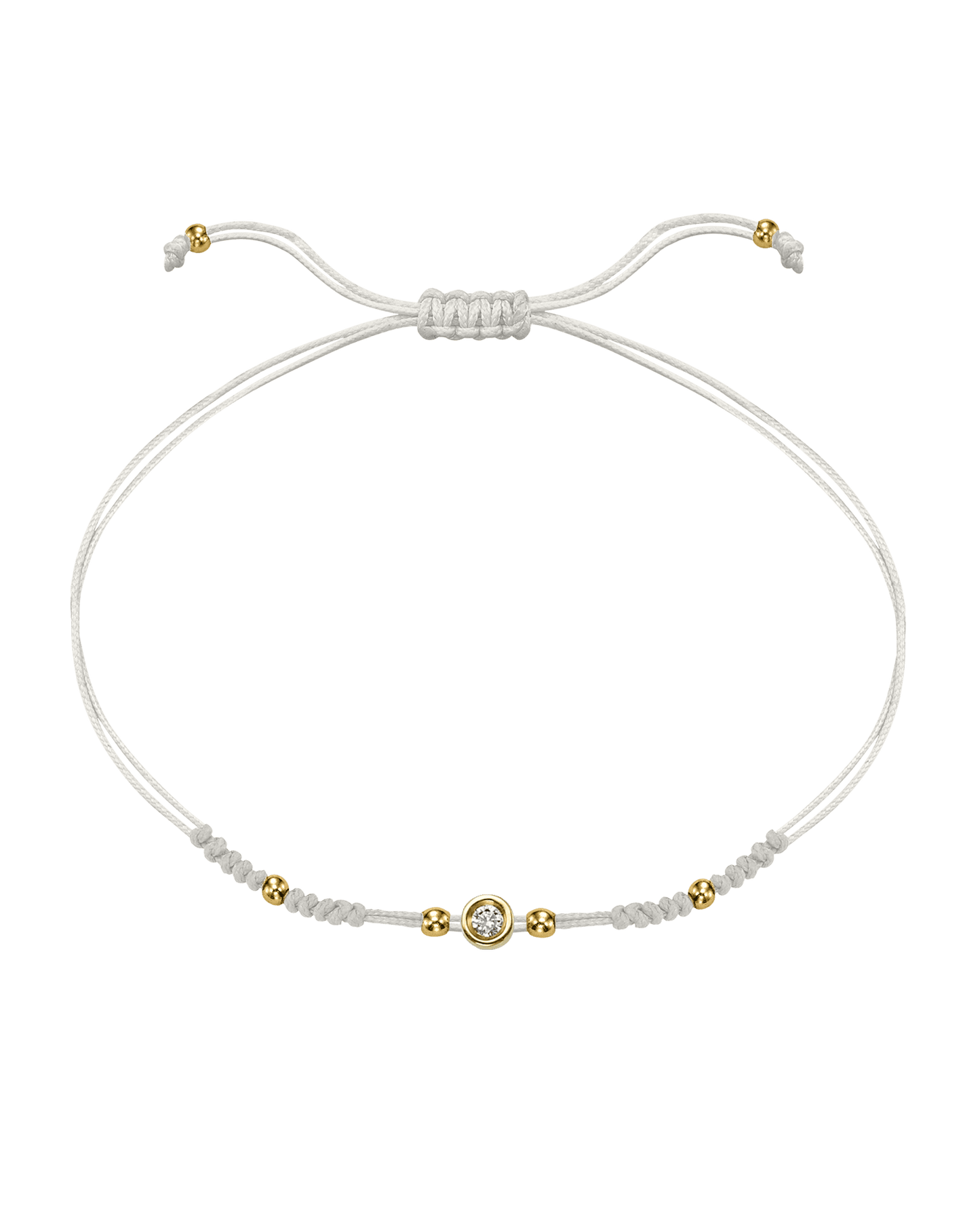 2022 Edit String of Love - 14K Yellow Gold Bracelets 14K Solid Gold Pearl Small: 0.03ct 