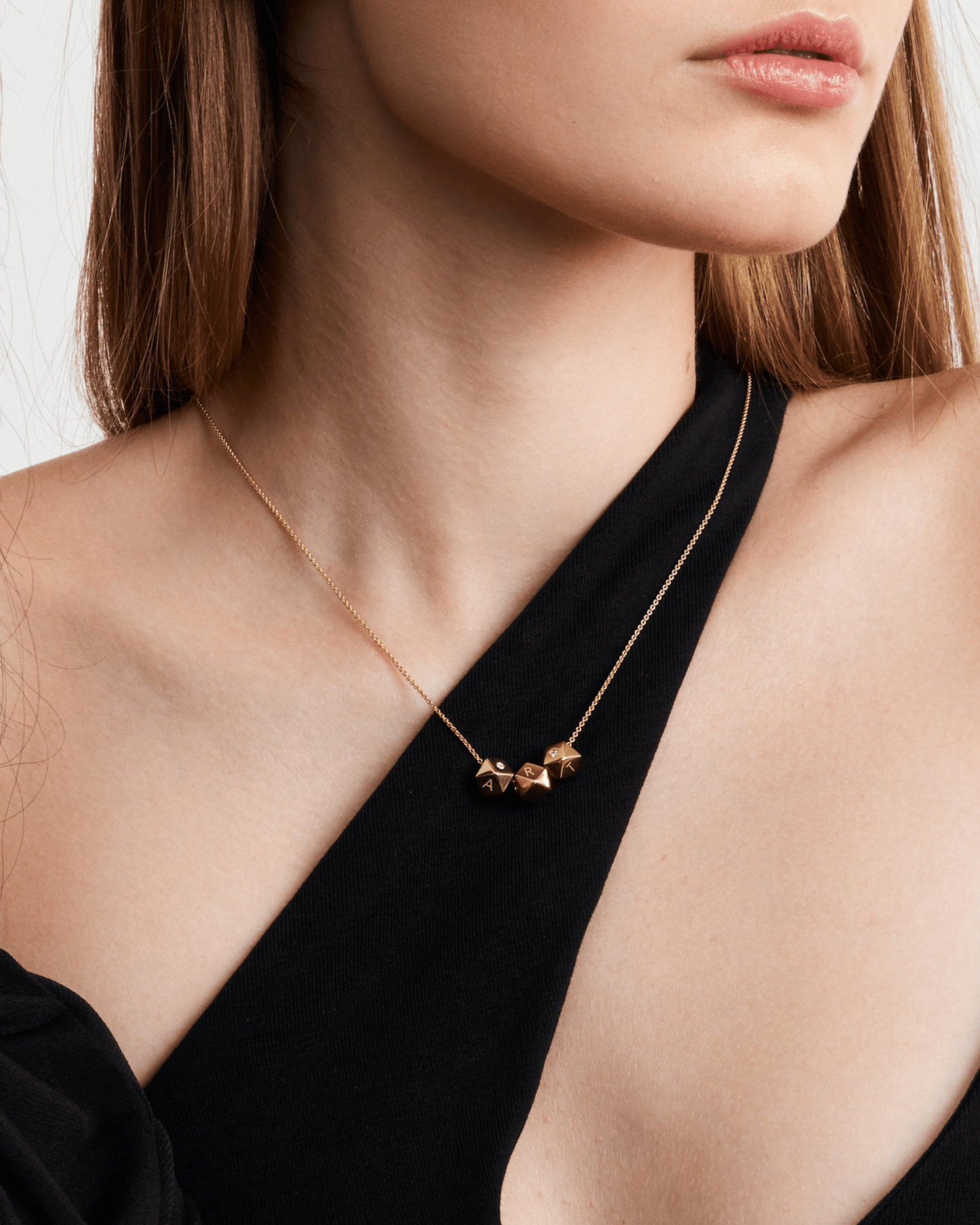 Hedra Birthstones Necklace - 14K Rose Gold Necklaces magal-dev 