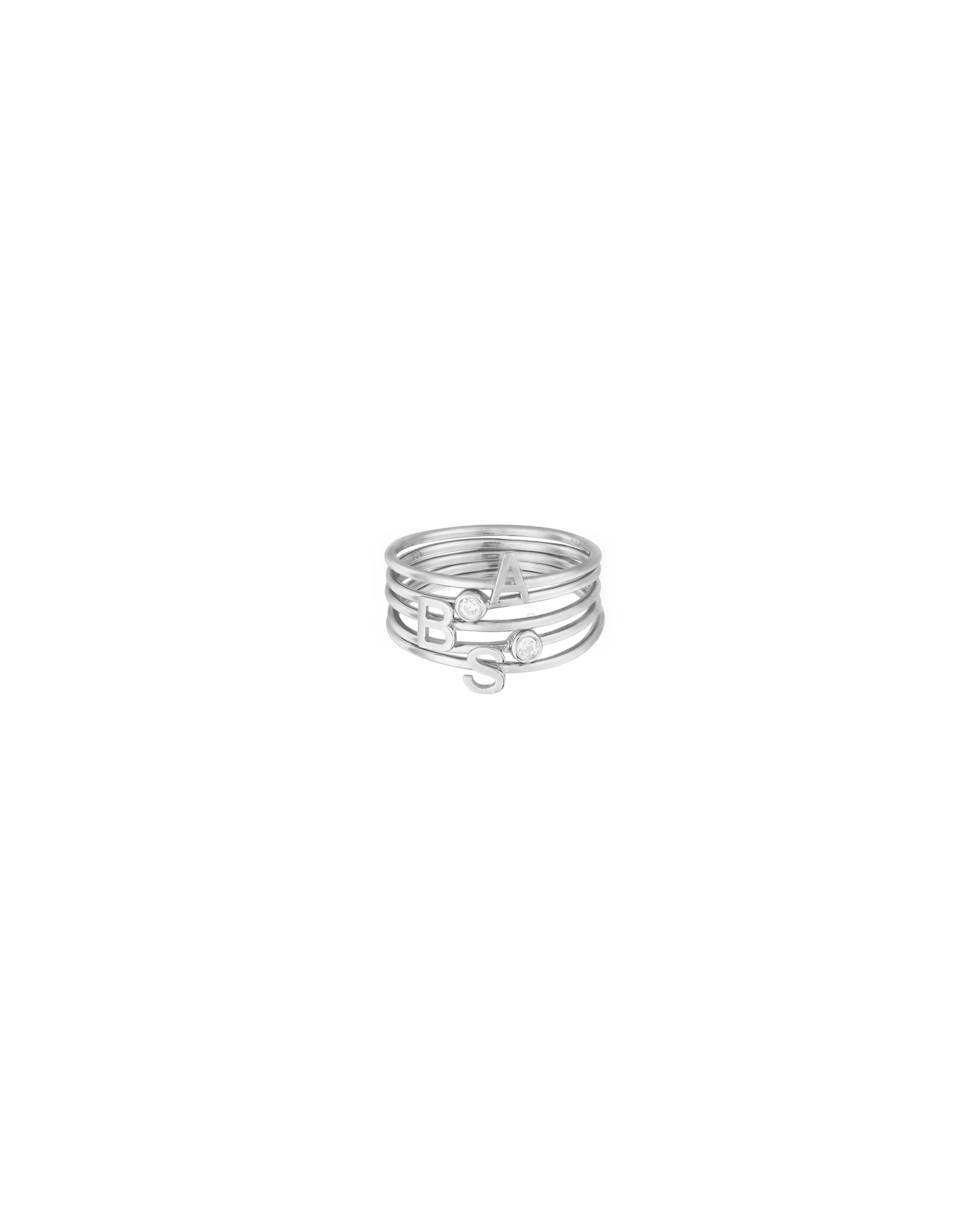 Stackable Initial Ring(s) - 18K Rose Vermeil Rings magal-dev 