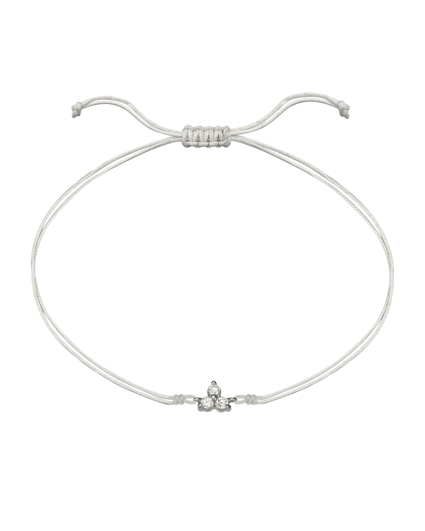 3 Studs Diamond String of love - 14K White Gold Bracelets 14K Solid Gold Pearl 