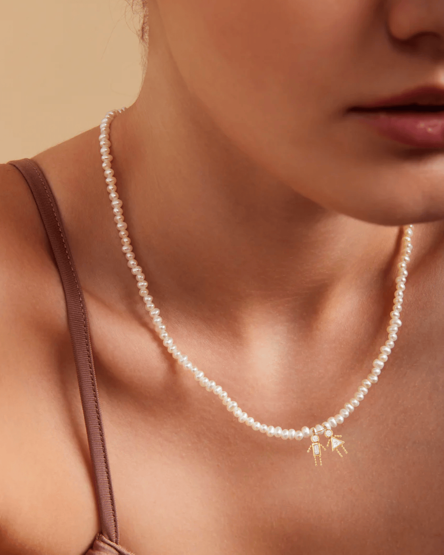 Mini Me Pearl Necklace - 925 Sterling Silver Necklaces magal-dev 