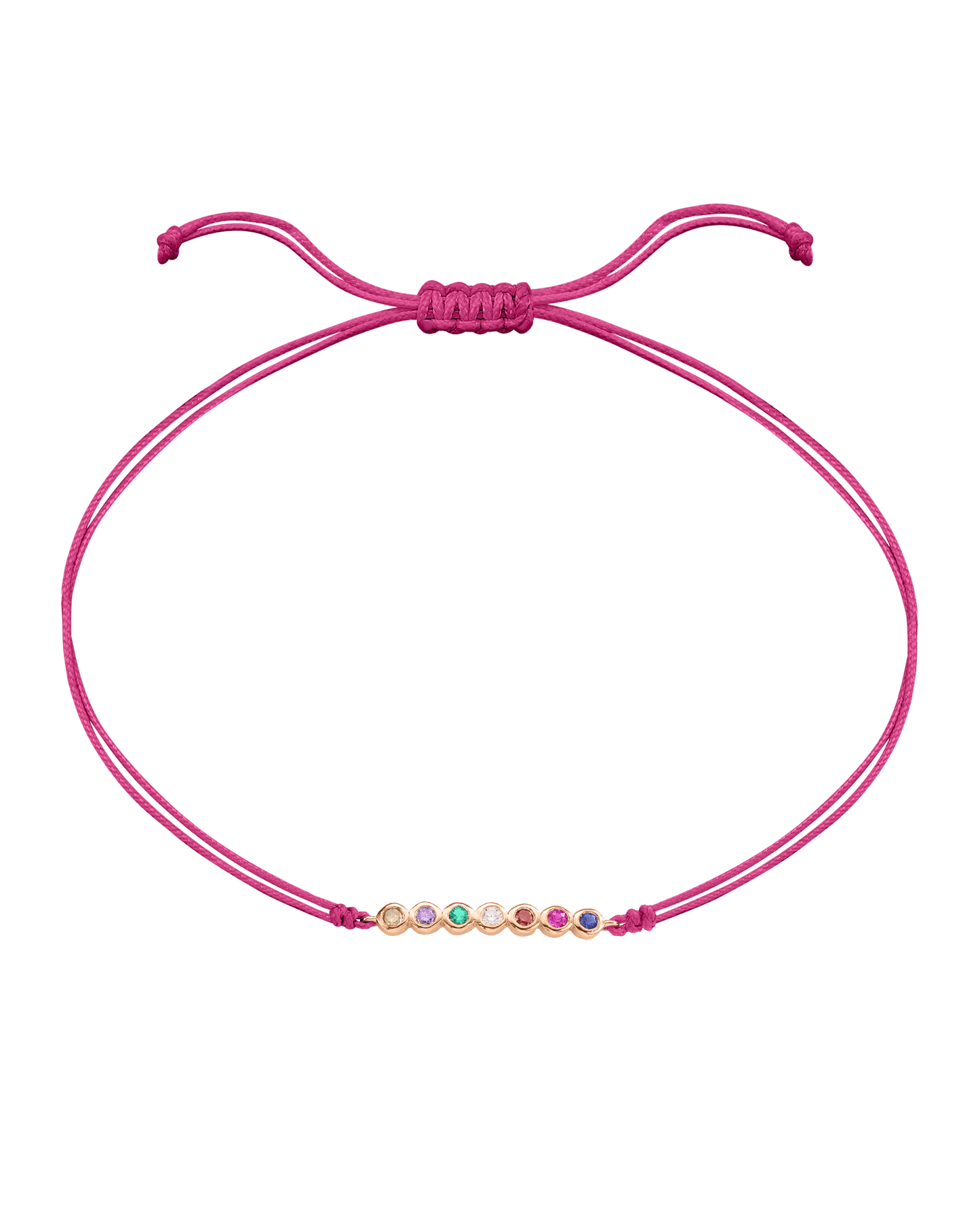 The Birthstones Bar Bracelet - 14K Rose Gold Bracelet 14K Solid Gold Pink 2 