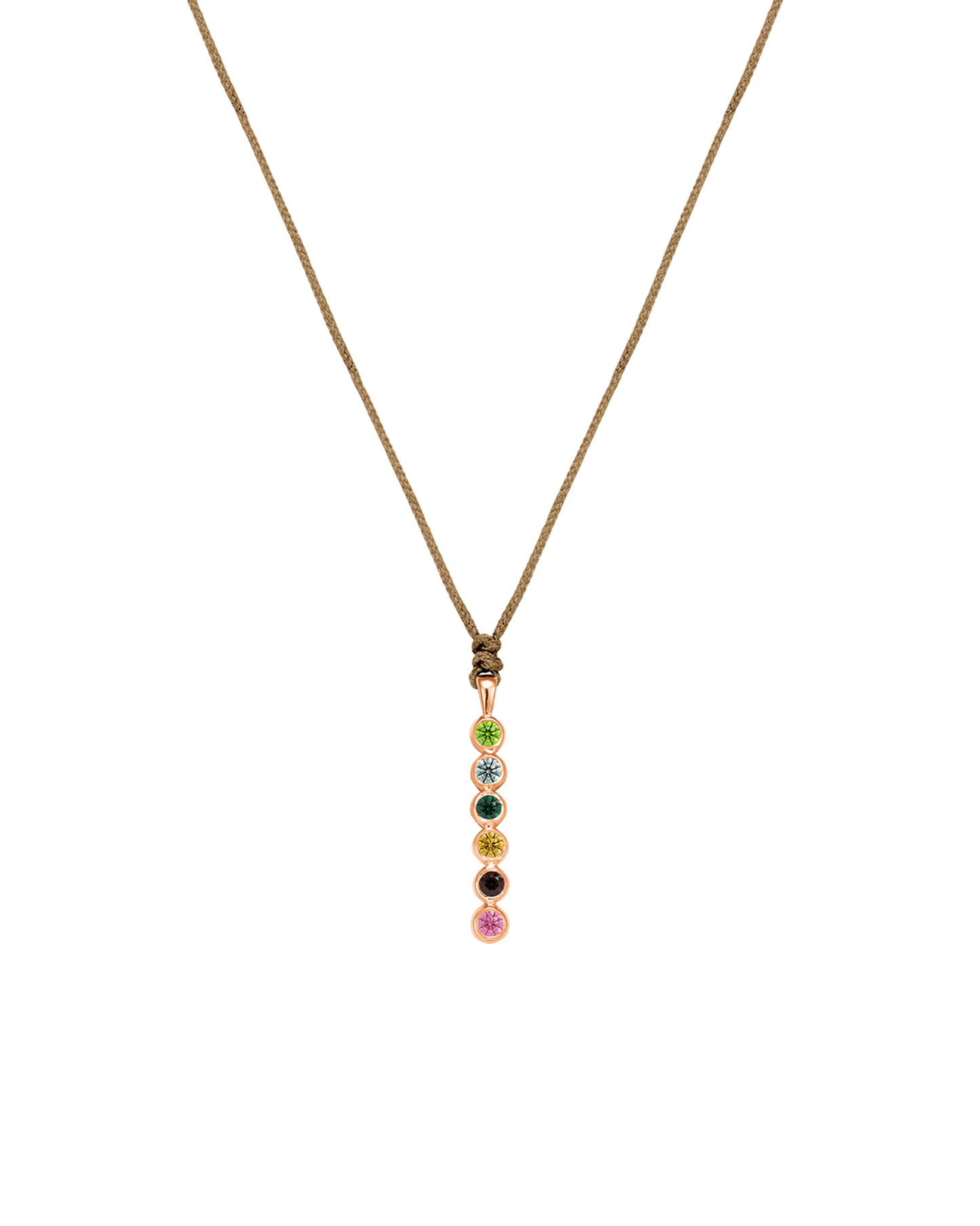 The Birthstones Bar Necklace - 14K Rose Gold Necklaces 14K Solid Gold Camel 2 