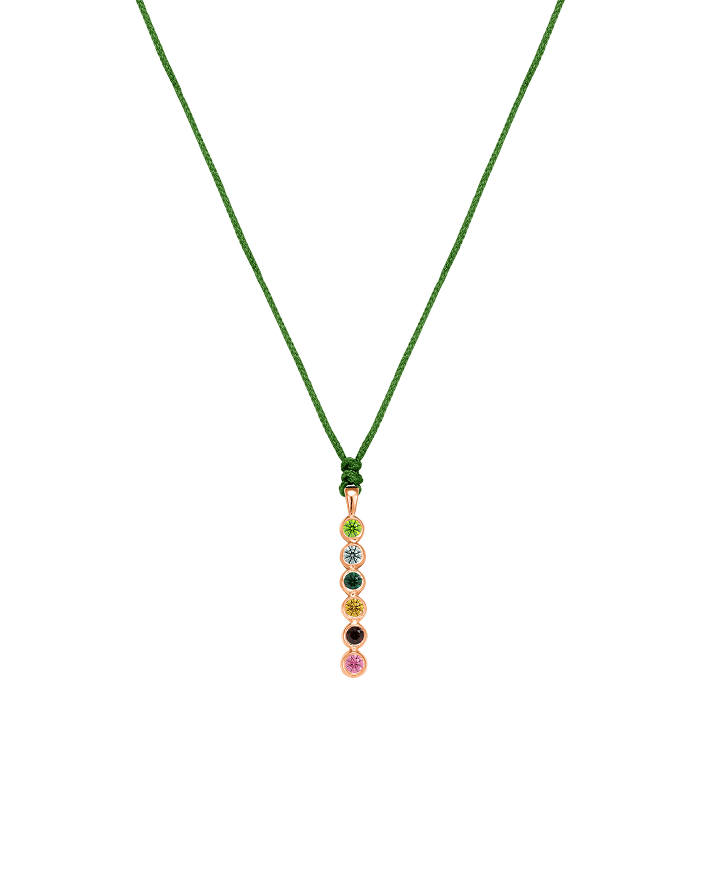 The Birthstones Bar Necklace - 14K Rose Gold Necklaces 14K Solid Gold Mint 2 