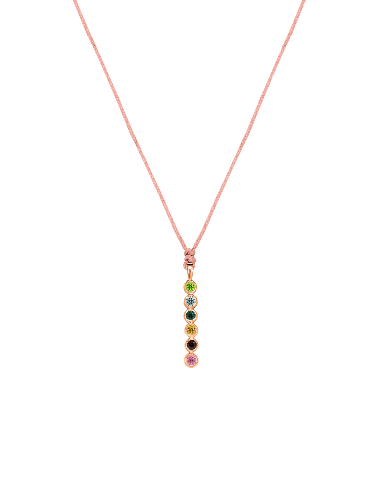 The Birthstones Bar Necklace - 14K Rose Gold Necklaces 14K Solid Gold Pink 2 