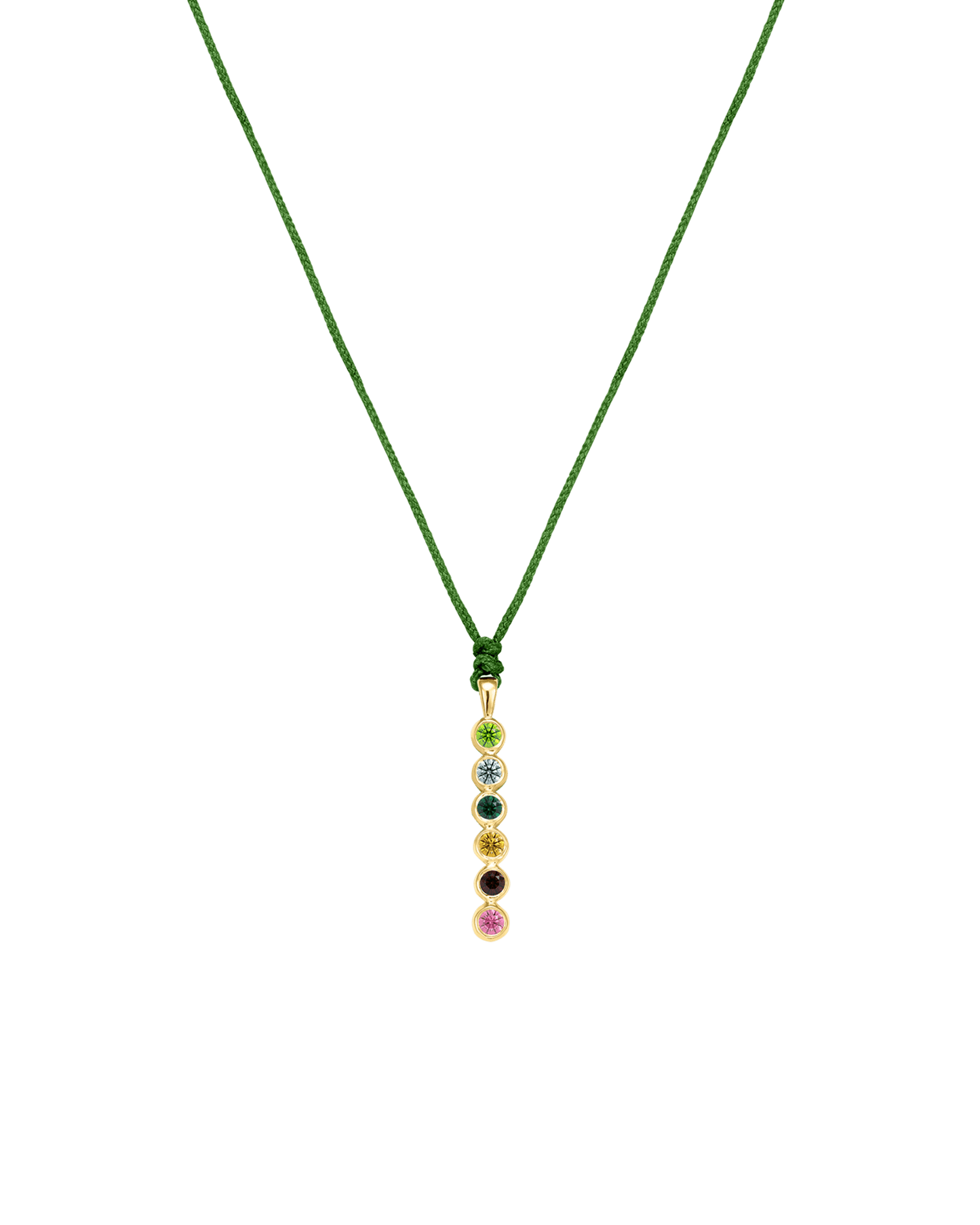 The Birthstones Bar Necklace - 14K Yellow Gold Necklaces 14K Solid Gold Mint 2 