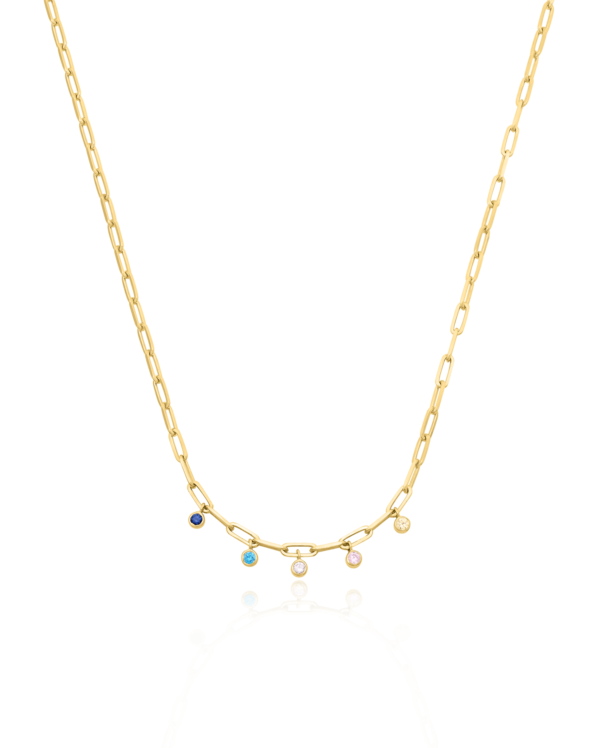 Bermuda Birthstone Necklace - 18K Rose Vermeil Necklaces magal-dev 