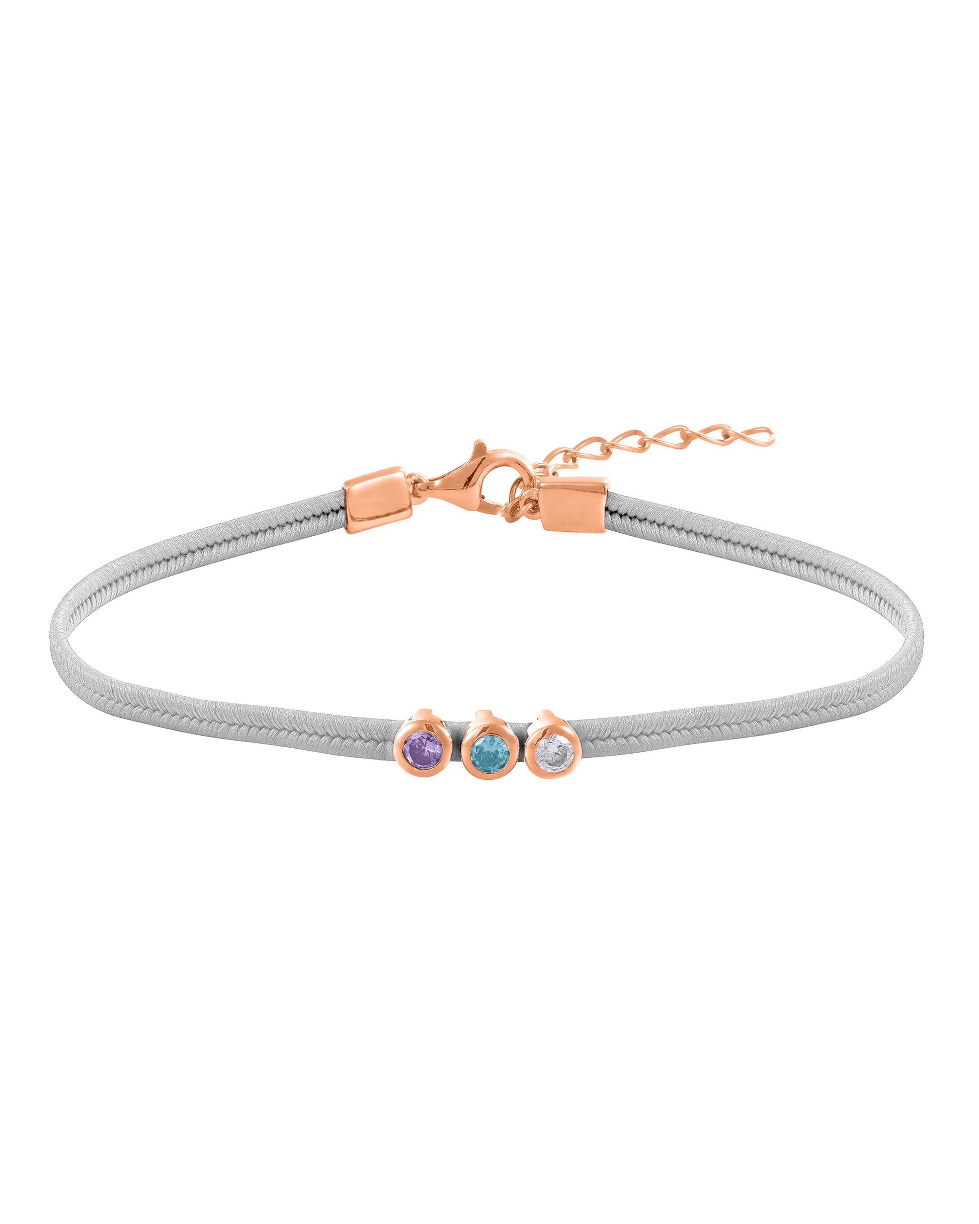 The Birthstone Cord - 18K Rose Vermeil Bracelets magal-dev 1 Birthstone Cream 