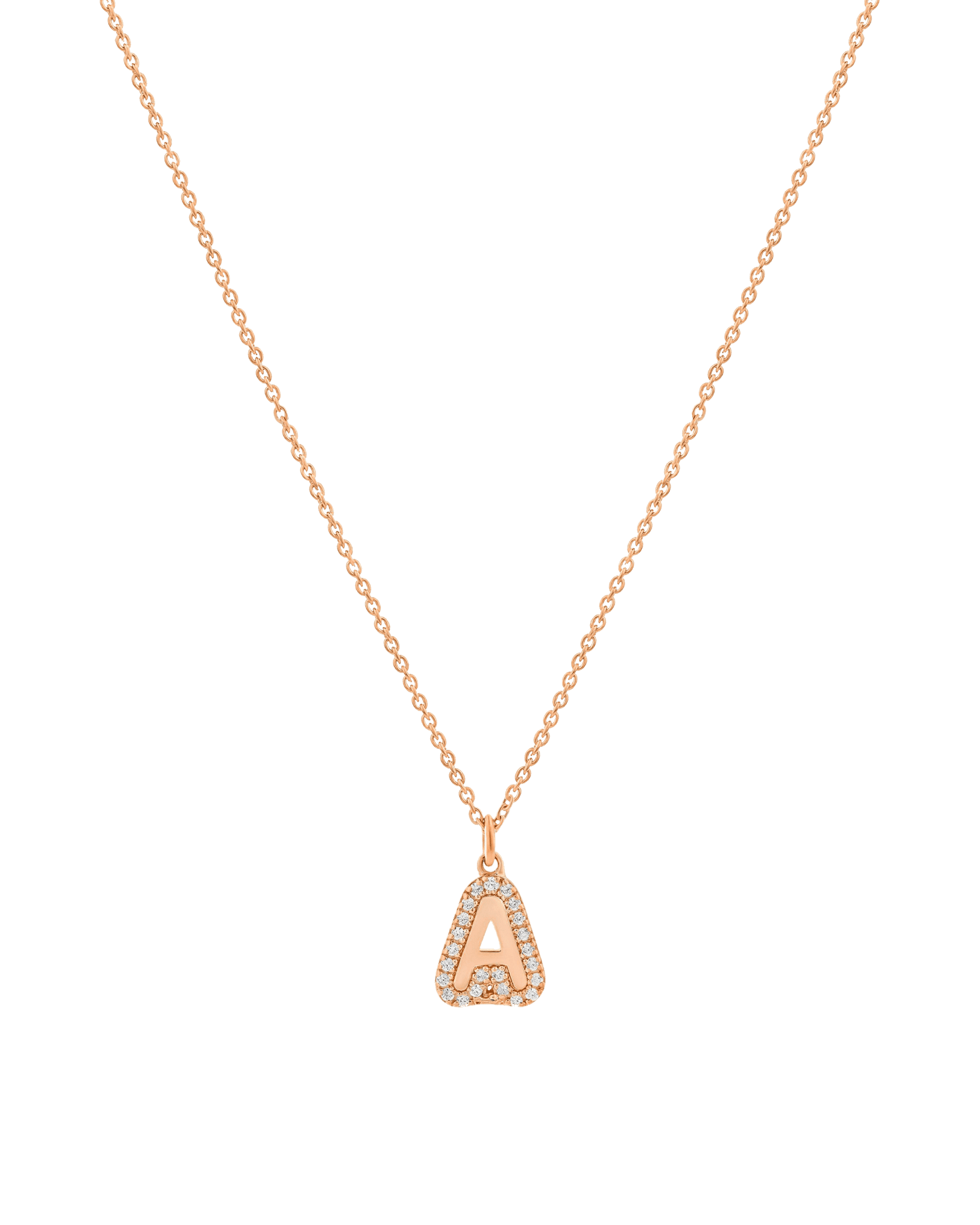 Bubble Initial Necklace - 18K Gold Vermeil Necklaces magal-dev 