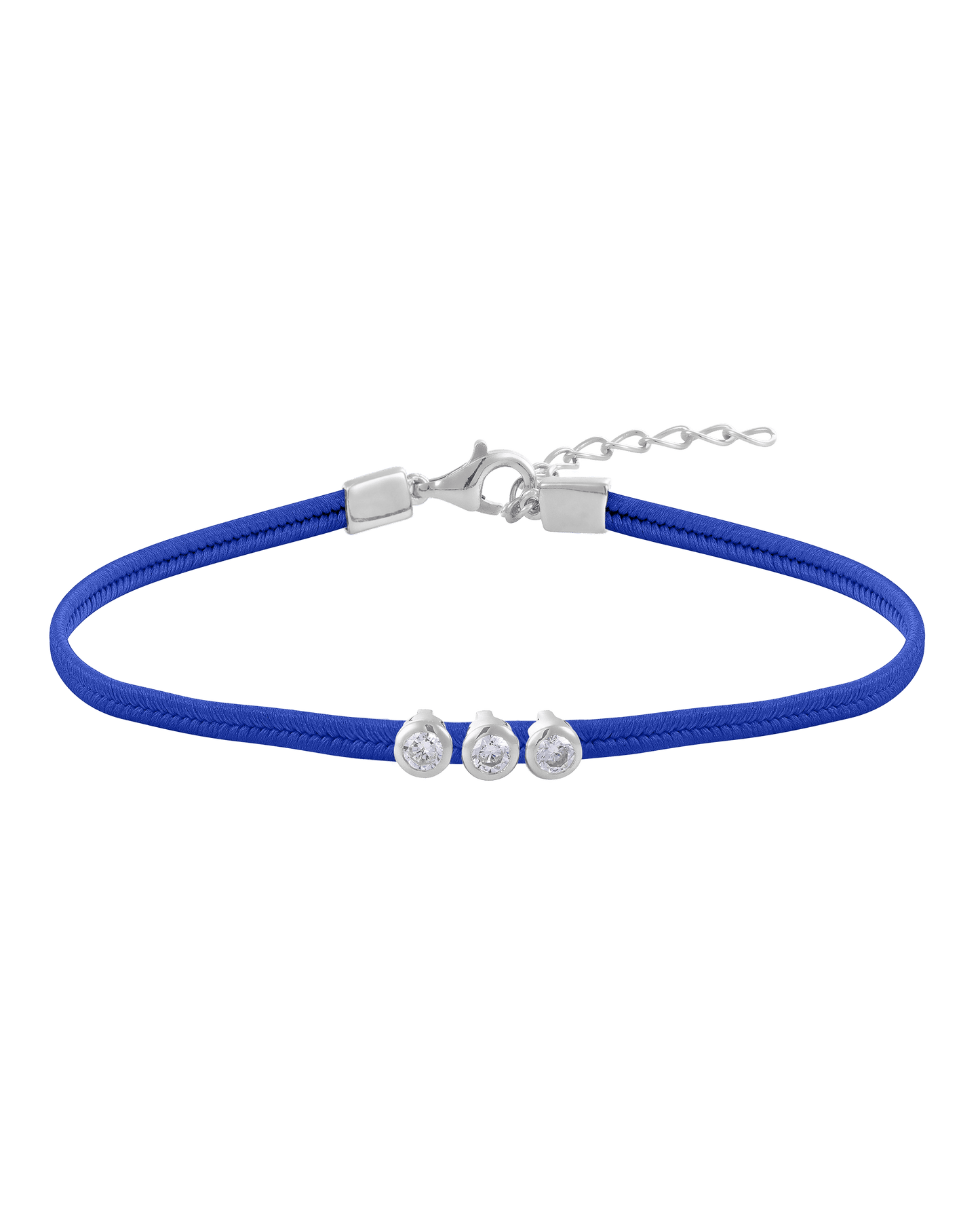 The Cord of Love - 925 Sterling Silver Bracelets magal-dev 1 Diamond Blue 