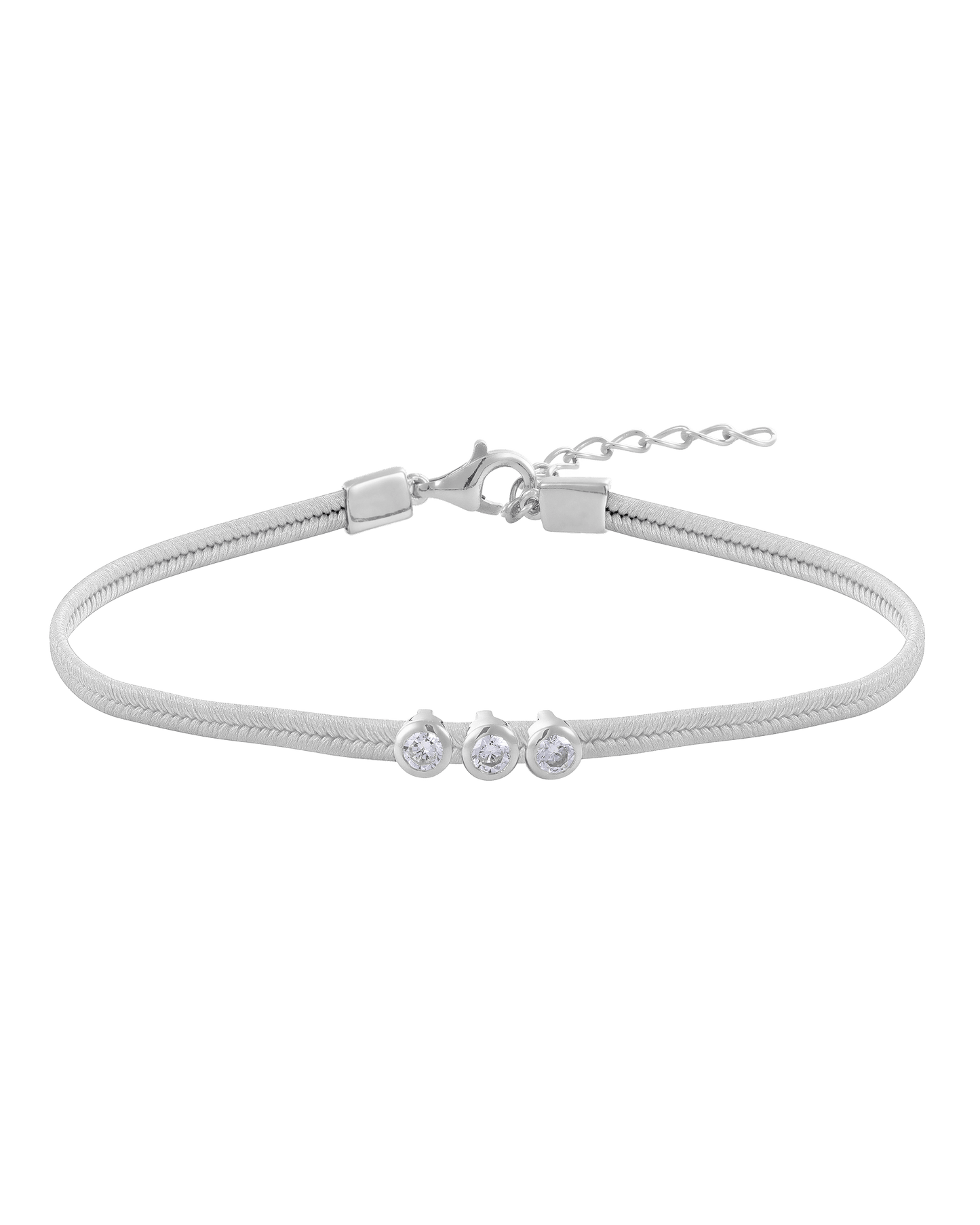 The Cord of Love - 925 Sterling Silver Bracelets magal-dev 1 Diamond Cream 