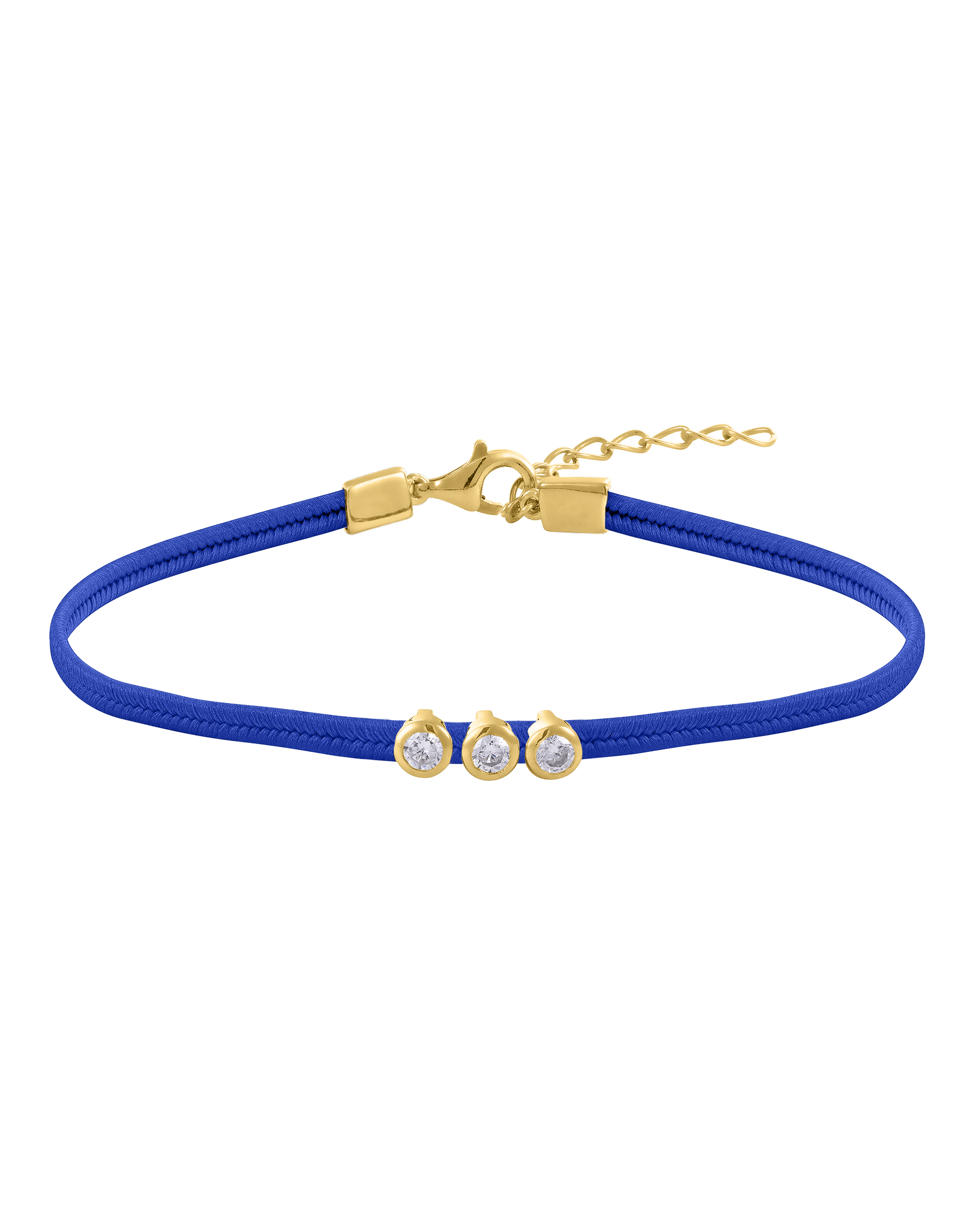 The Cord of Love - 18K Gold Vermeil Bracelets magal-dev 1 Diamond Blue 