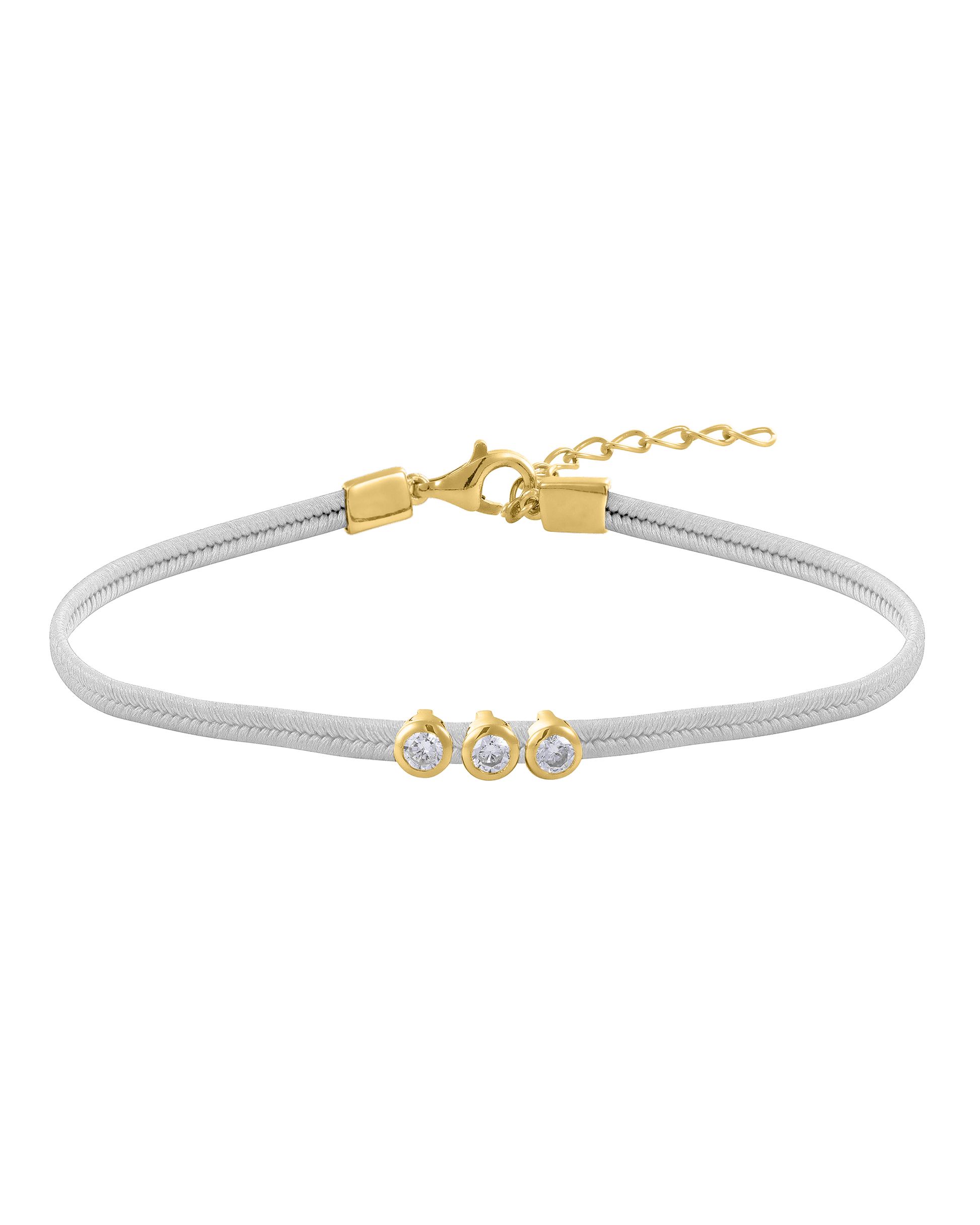 The Cord of Love - 18K Gold Vermeil Bracelets magal-dev 1 Diamond Cream 