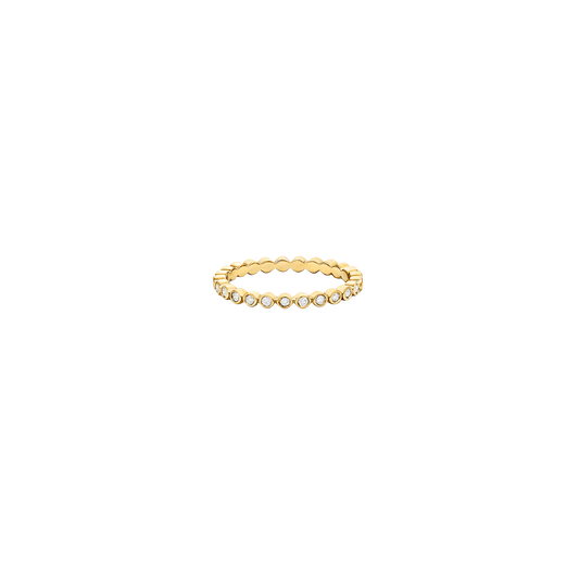 Diamond Bubble Ring - 14K Yellow Gold Rings magal-dev US 4 