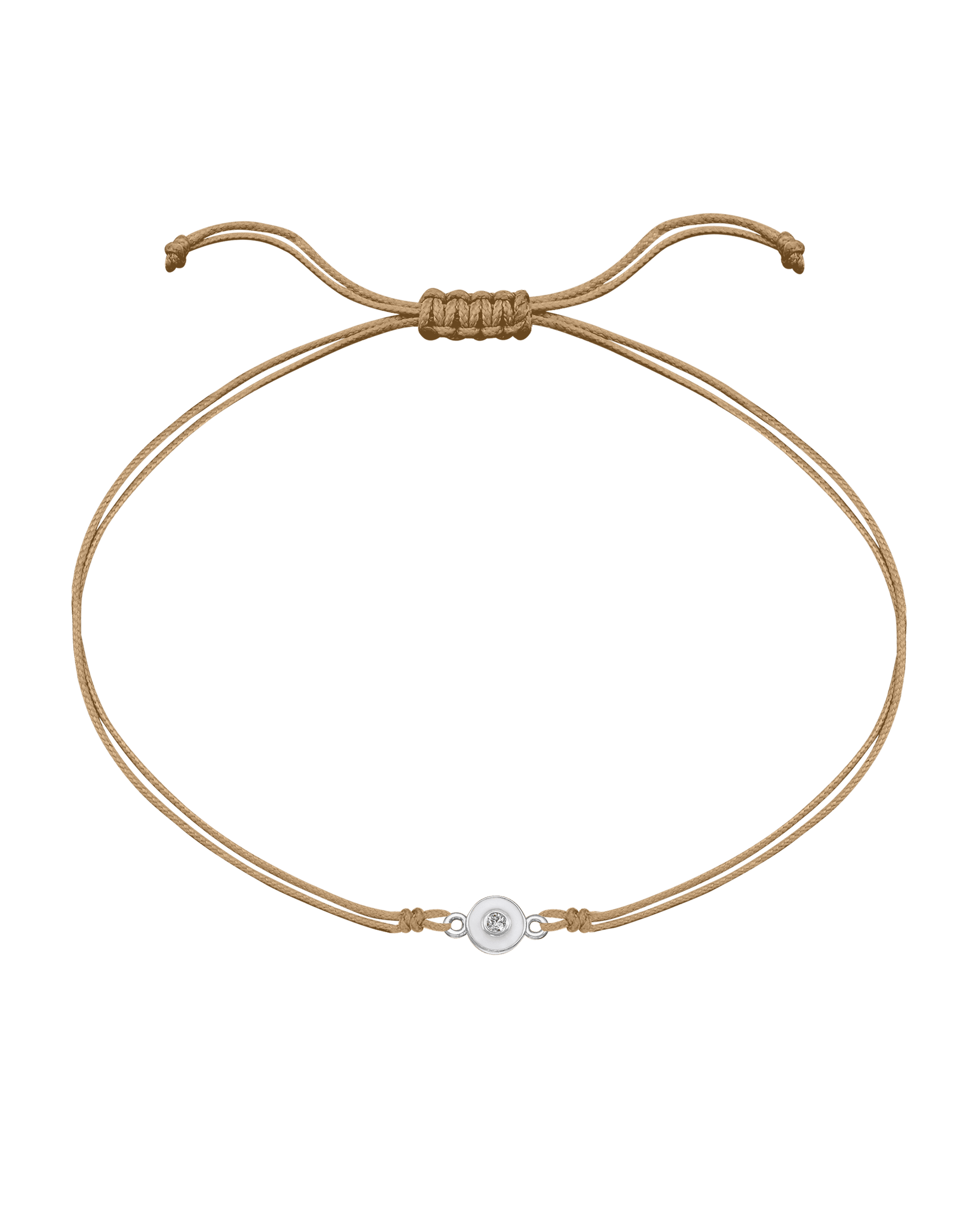 Diamond Evil Eye String Of Love - 14K White Gold Bracelets 14K Solid Gold Camel White 