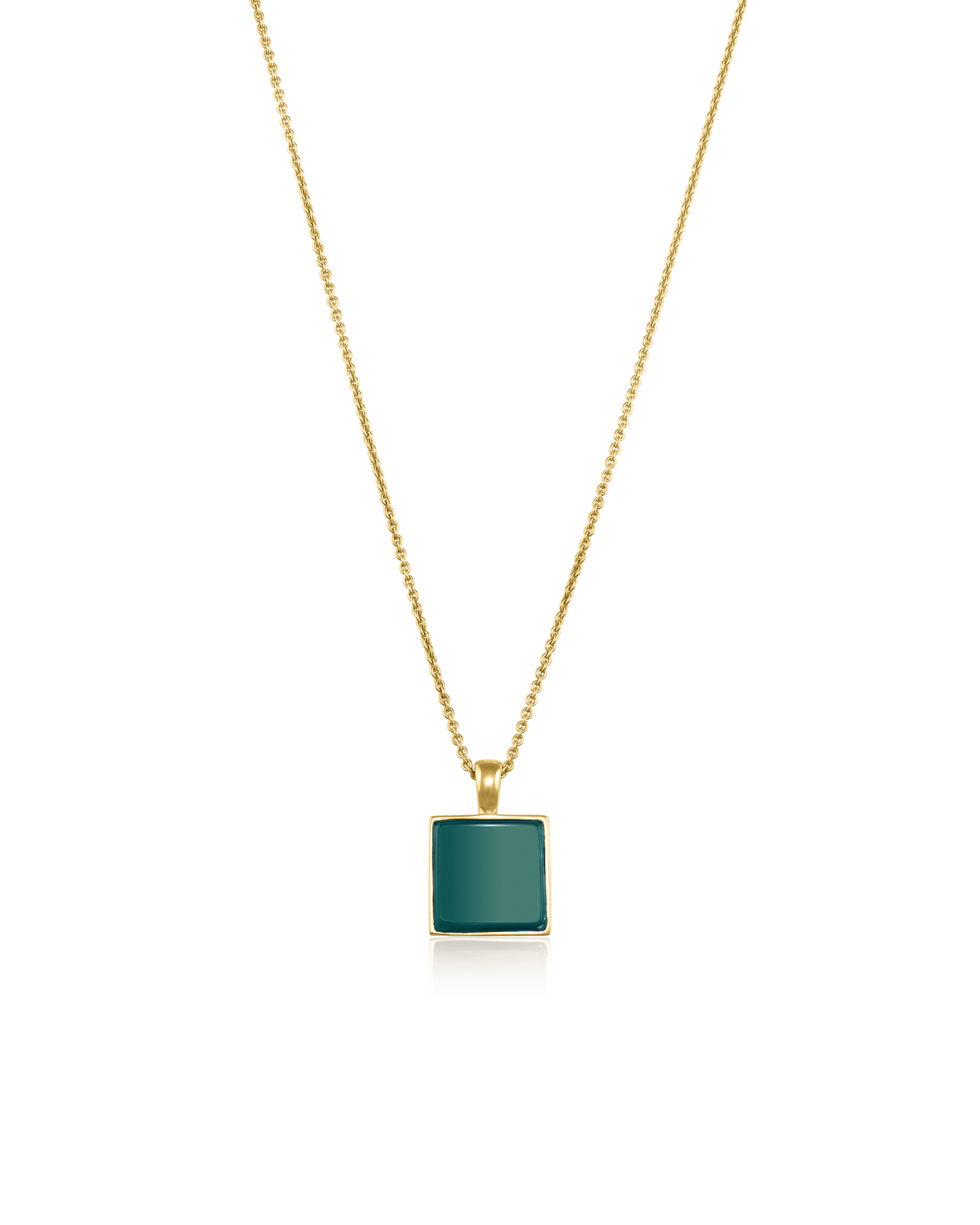 El Dorado Necklace - 18K Gold Vermeil Necklaces magal-dev Green Agate 22" 