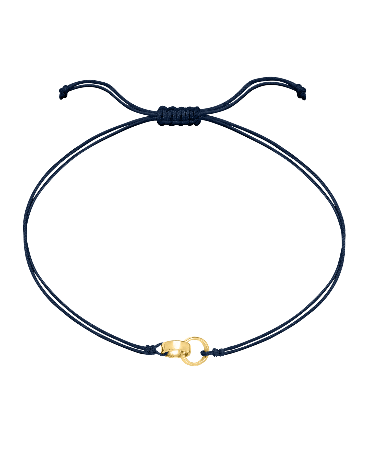 Engravable Links of Love - 18K Gold Vermeil Bracelets magal-dev 2 Navy Blue 