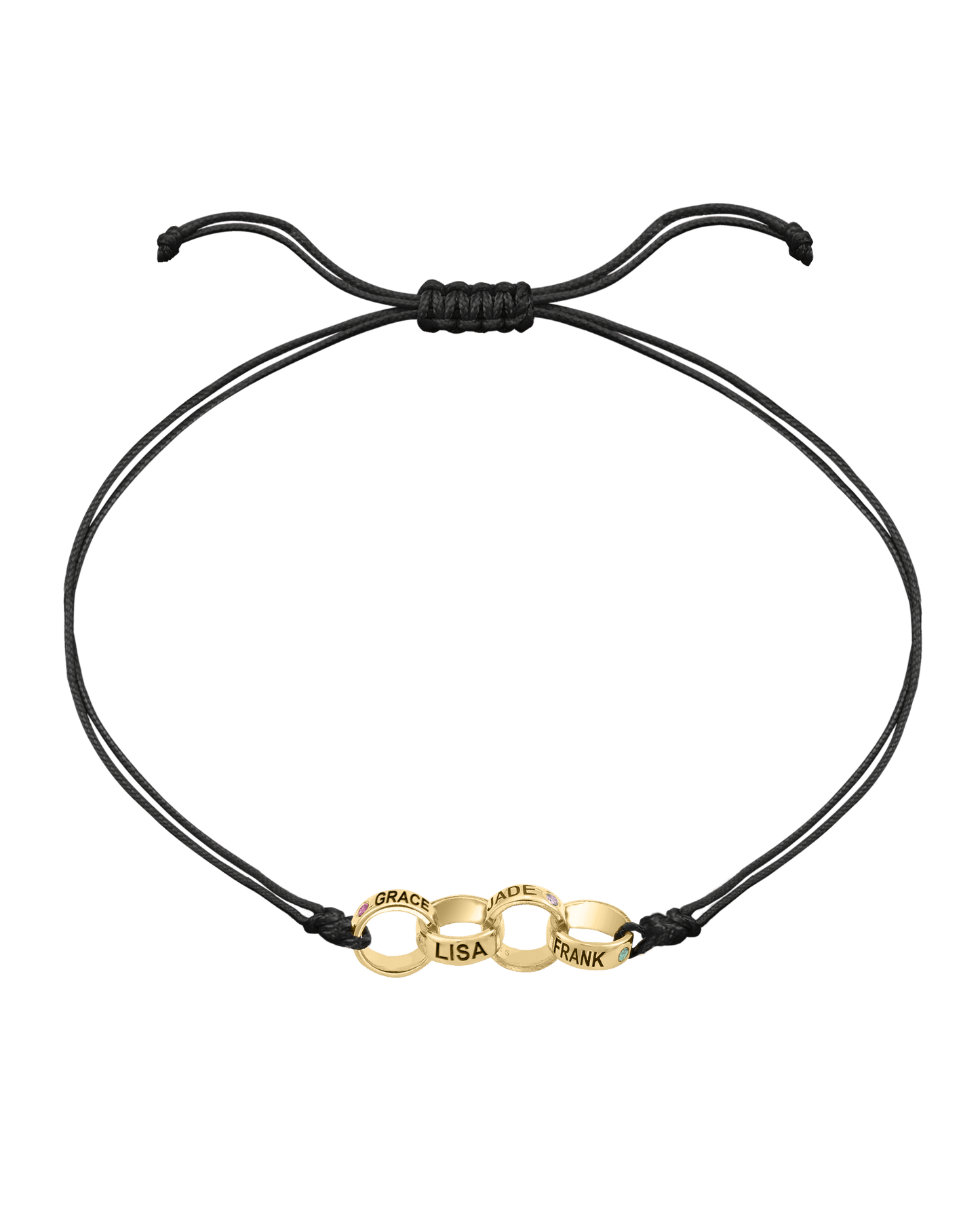 Engravable Links of Love - 18K Gold Vermeil Bracelets magal-dev 4 Black 