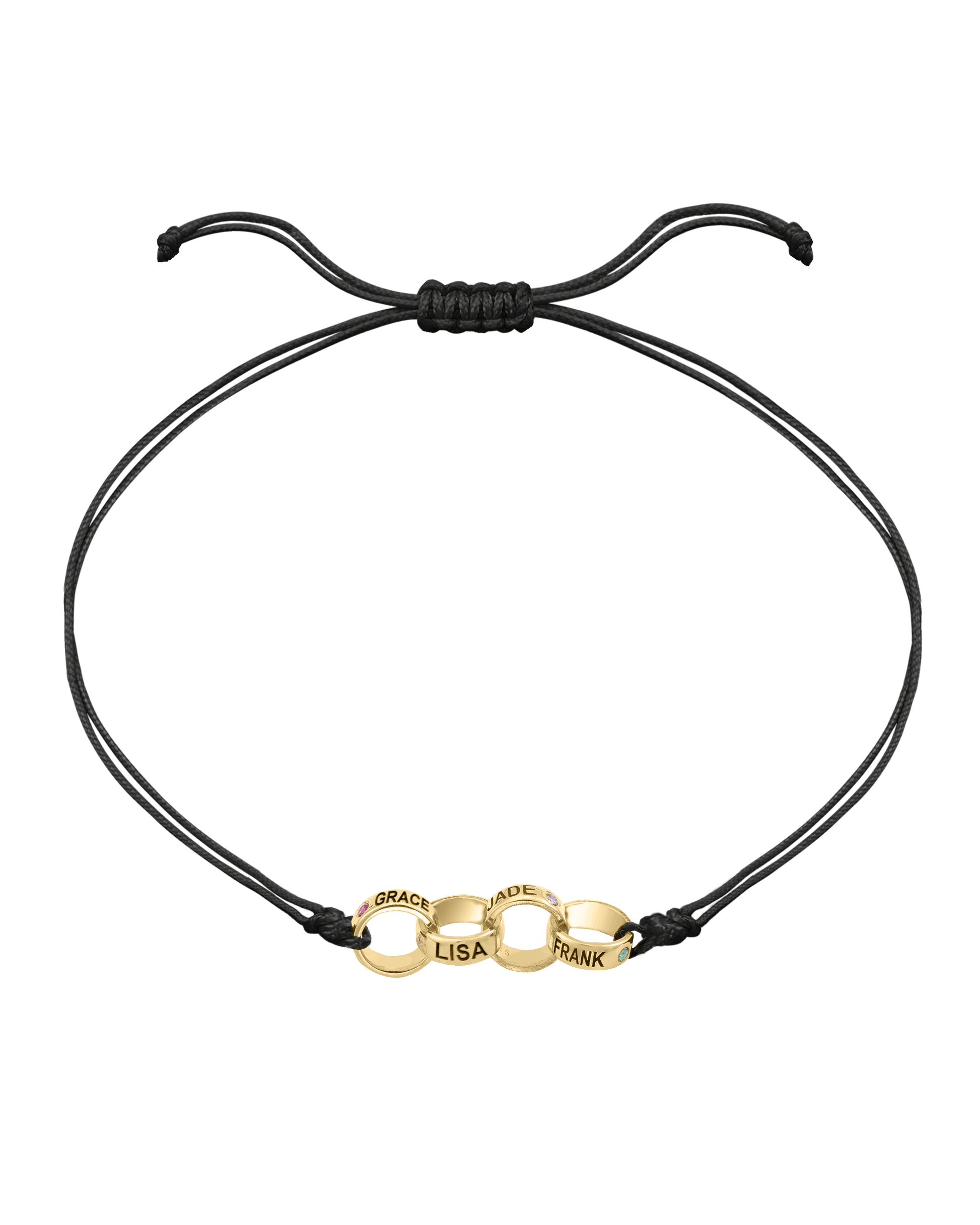 Engravable Links of Love - 18K Gold Vermeil Bracelets magal-dev 4 Black 