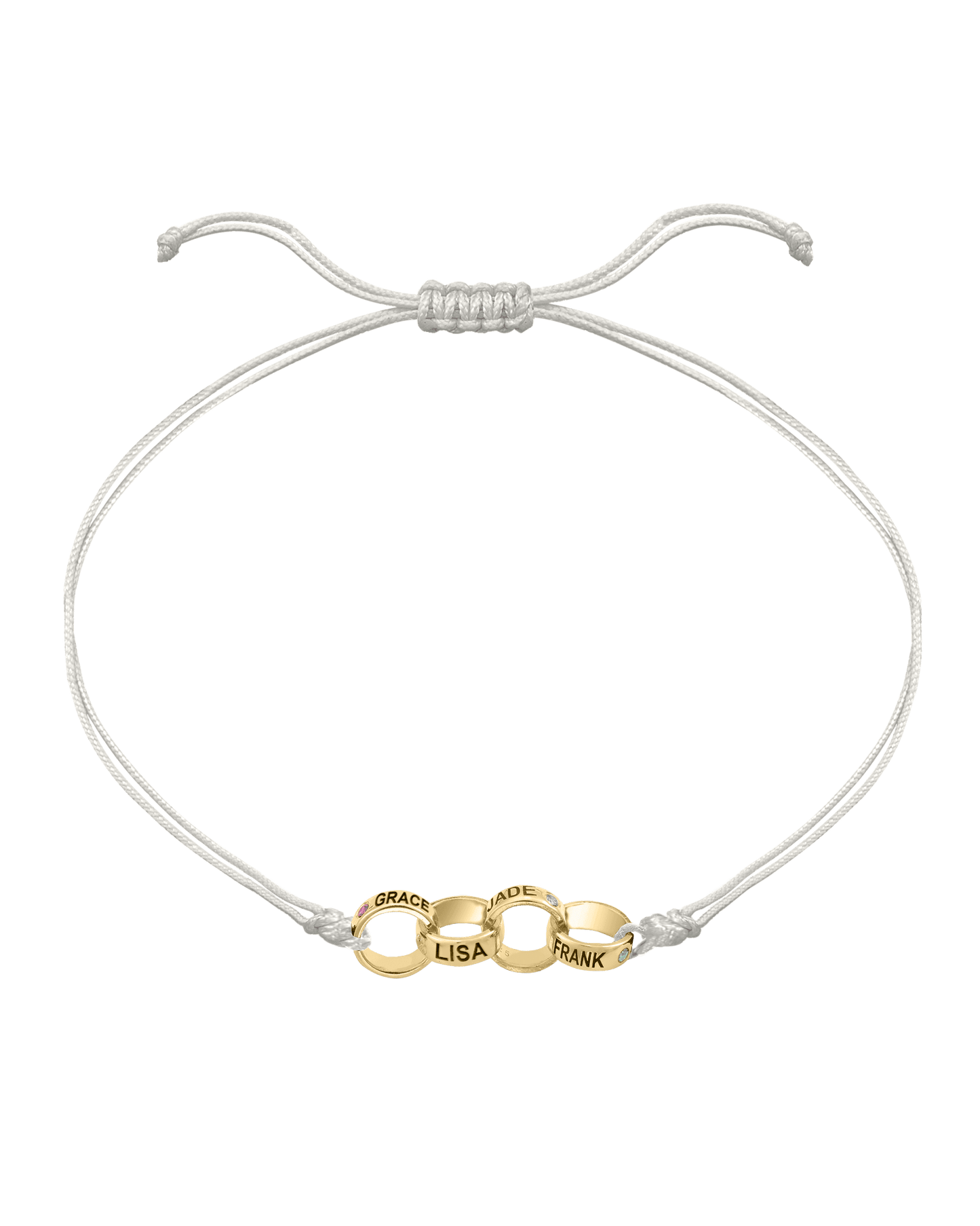 Engravable Links of Love - 18K Gold Vermeil Bracelets magal-dev 4 Pearl 
