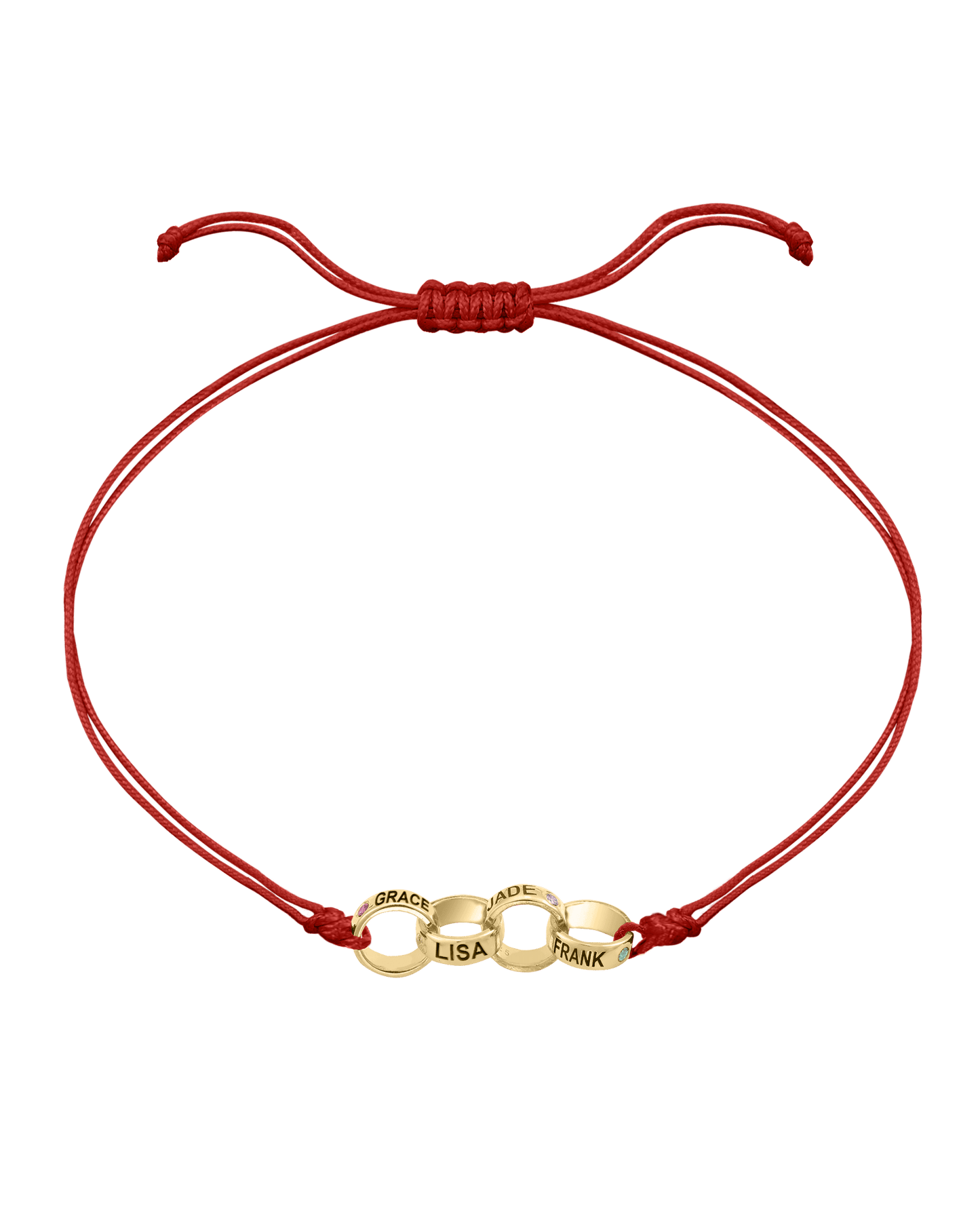 Engravable Links of Love - 18K Gold Vermeil Bracelets magal-dev 4 Red 
