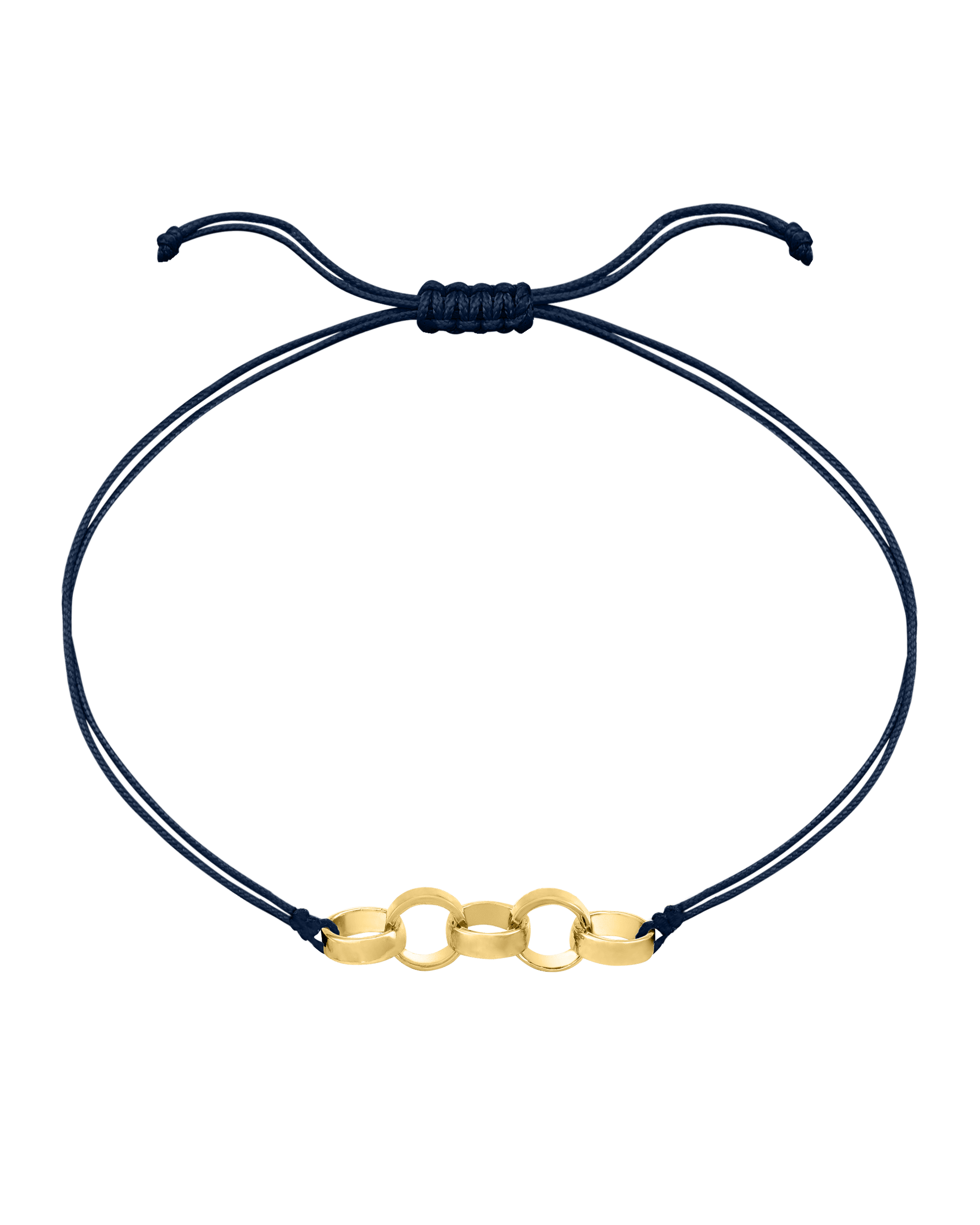 Engravable Links of Love - 18K Gold Vermeil Bracelets magal-dev 5 Navy Blue 