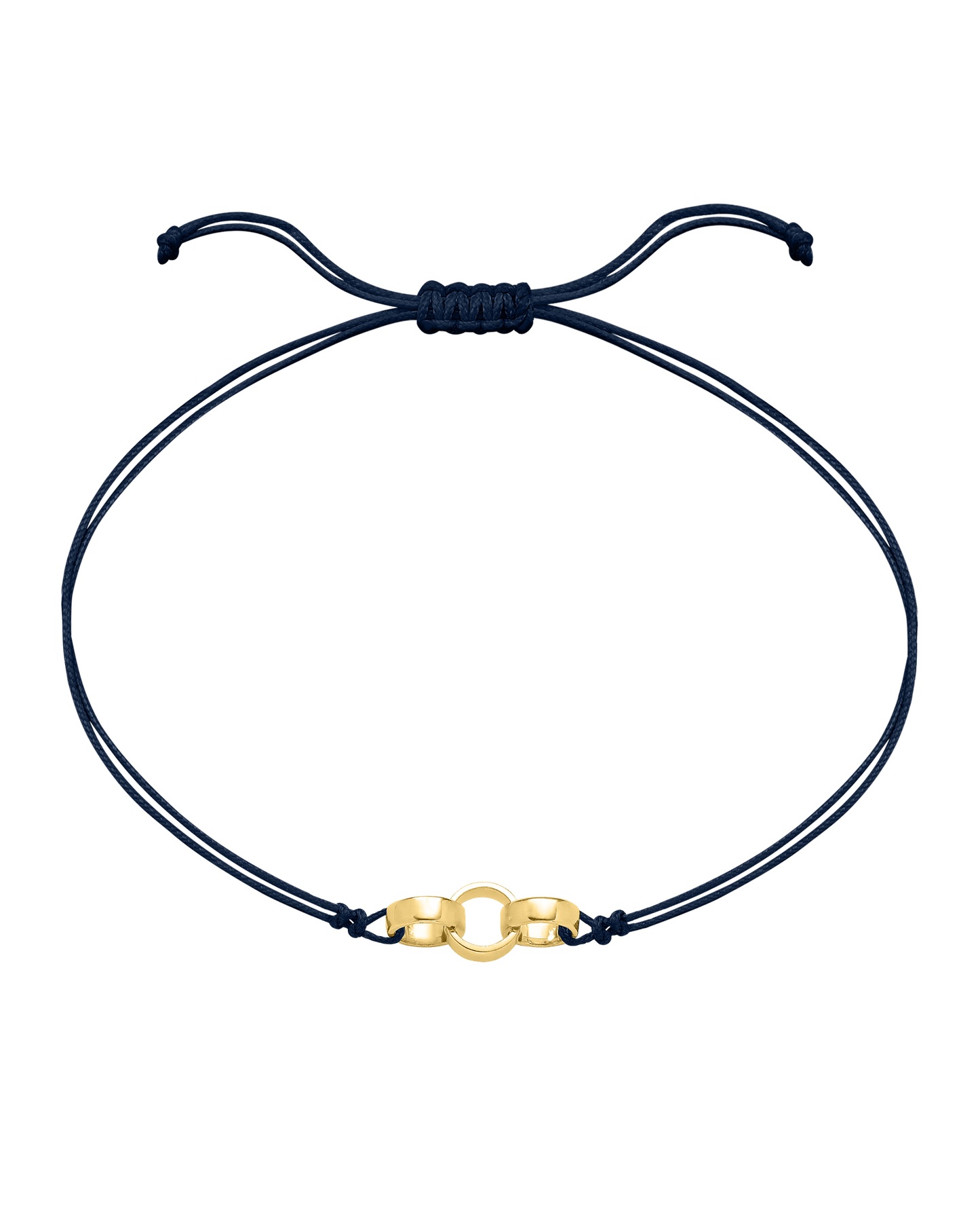 Engravable Links of Love - 18K Gold Vermeil Bracelets magal-dev 3 Navy Blue 