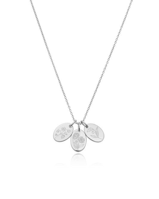 Flower Necklace - 925 Sterling Silver Necklaces magal-dev 1 Tag 16” 