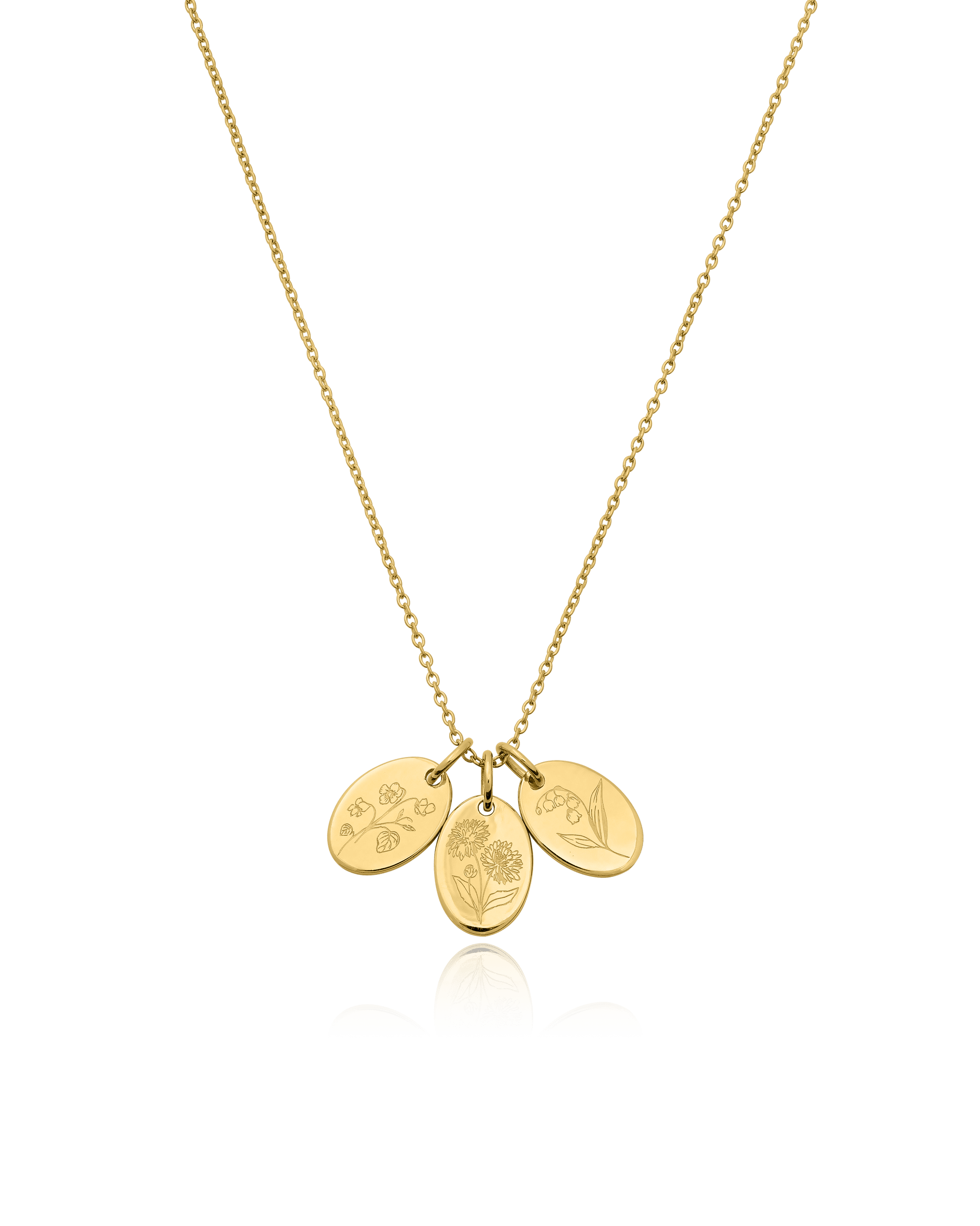 Flower Necklace - 18K Gold Vermeil Necklaces magal-dev 1 Tag 16” 