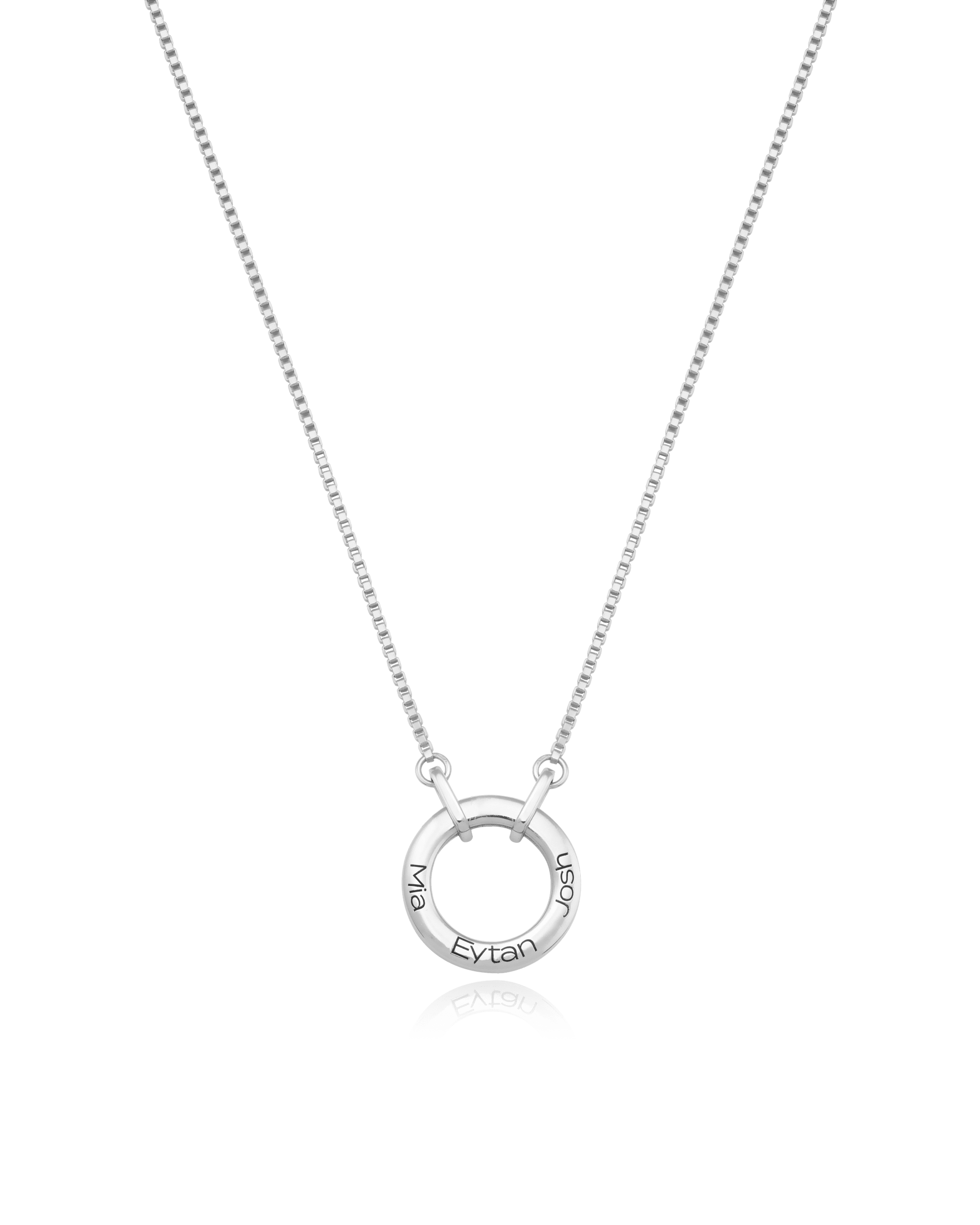 Family Circle Necklace - 925 Sterling Silver Necklaces magal-dev 1 Name 16" 