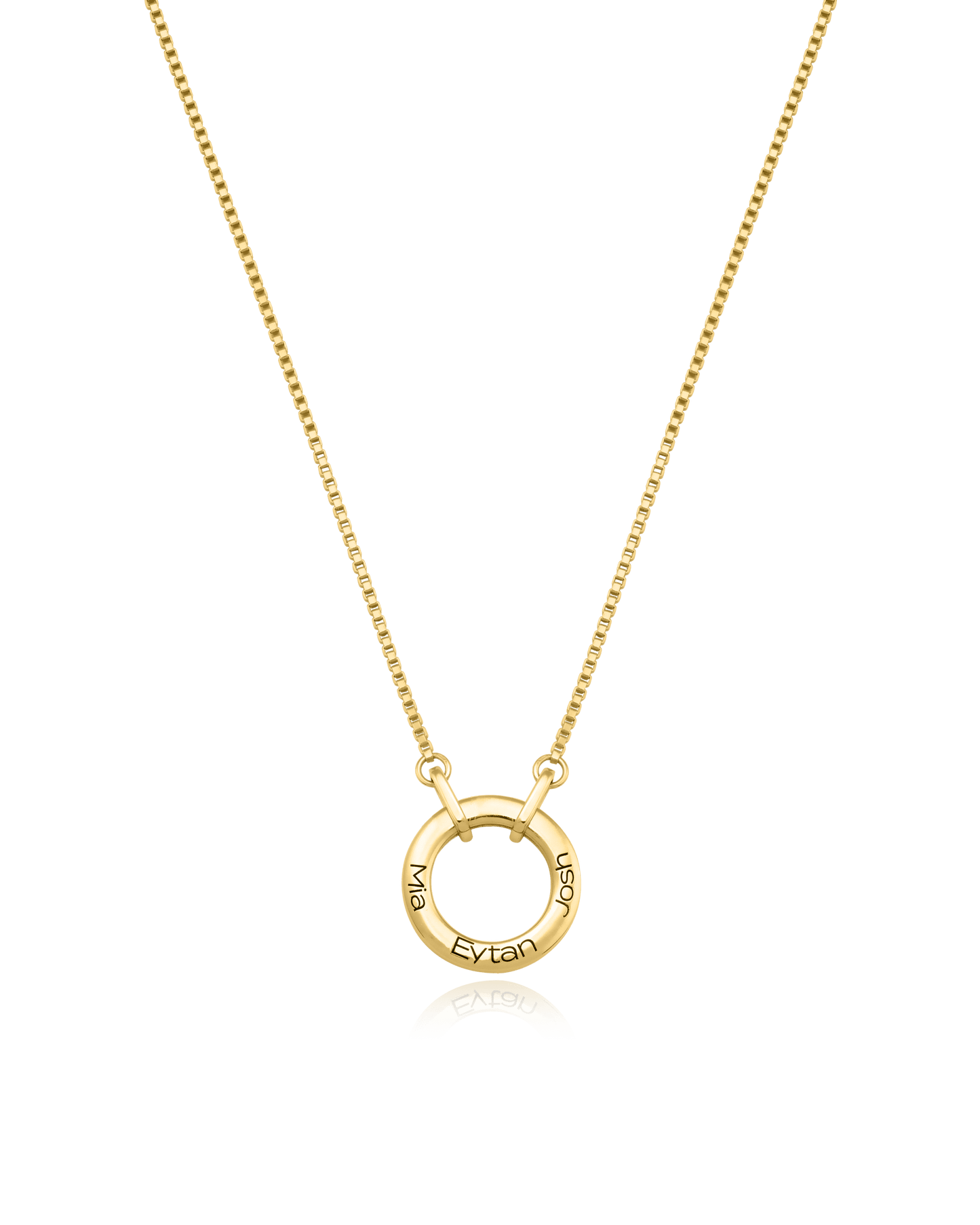 Family Circle Necklace - 18K Gold Vermeil Necklaces magal-dev 1 Name 16" 
