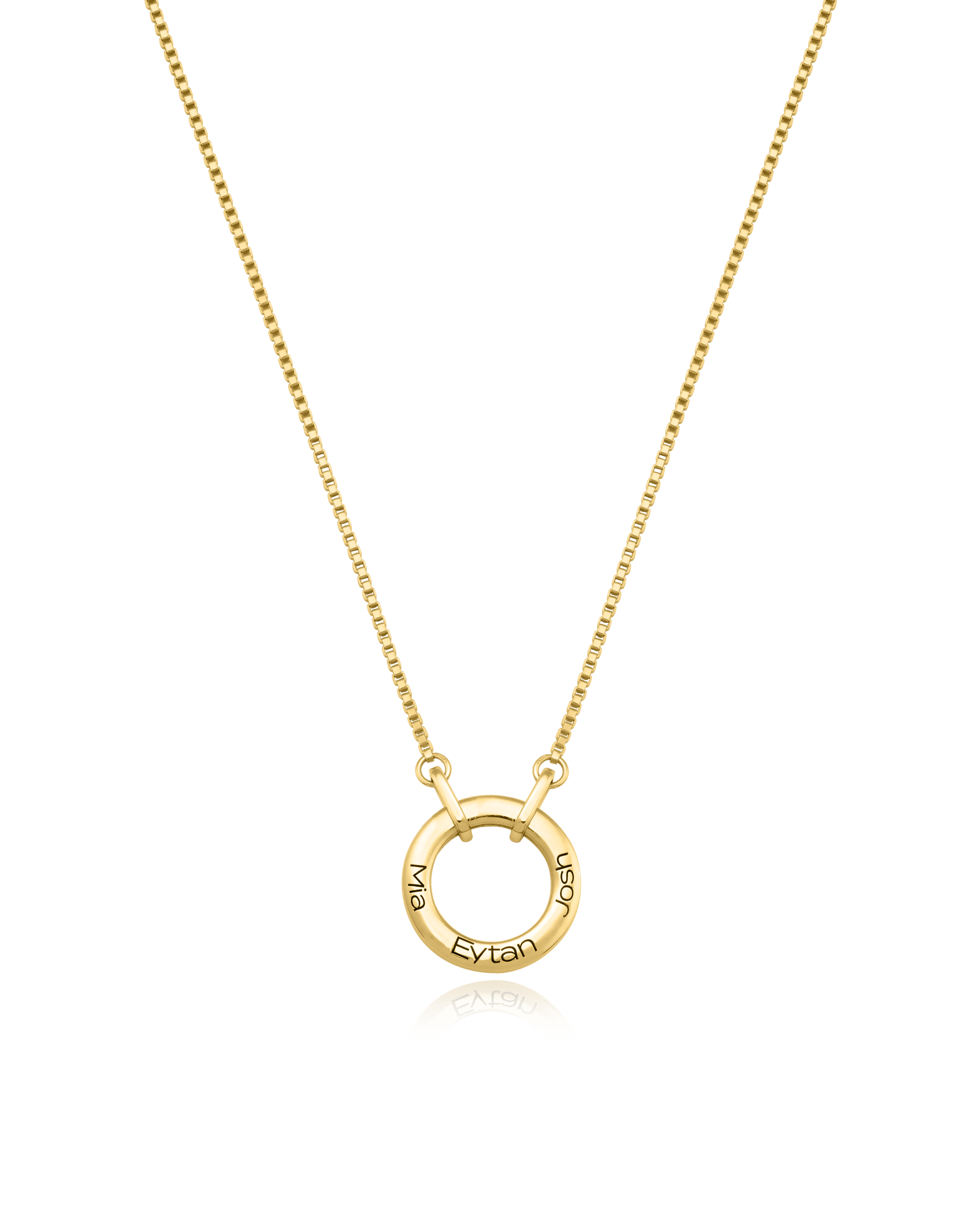 Family Circle Necklace - 18K Gold Vermeil Necklaces magal-dev 1 Name 16" 