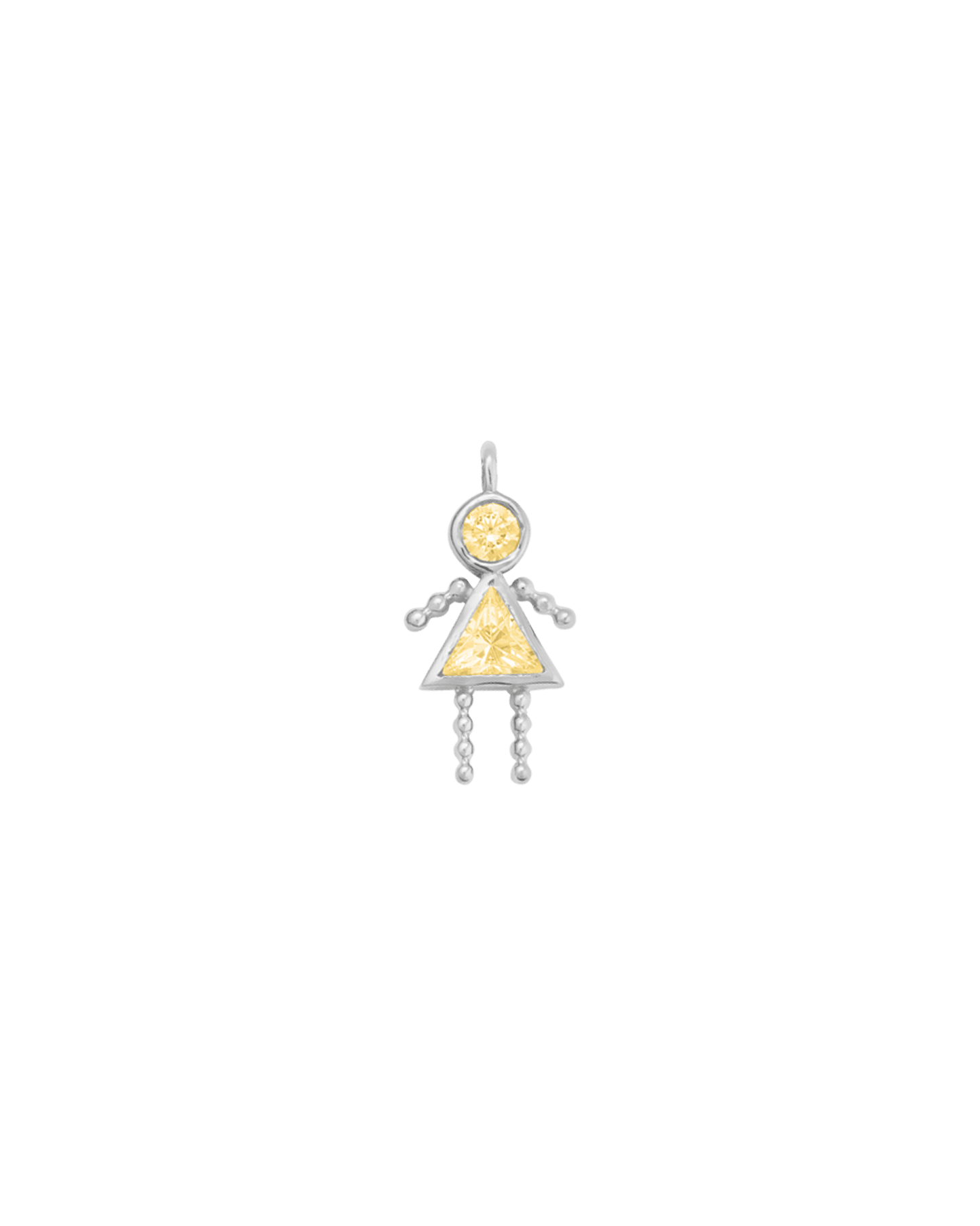 Mini Me Birthstone Girl Charm - 925 Sterling Silver Charm magal-dev 1 