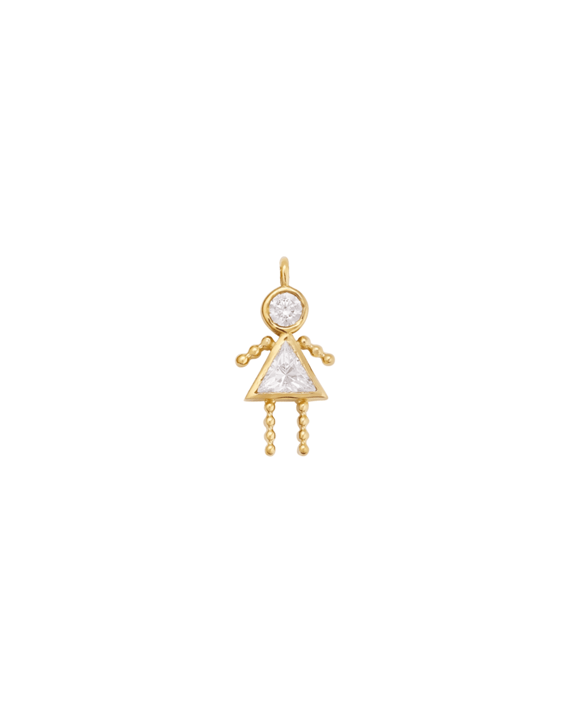 Mini Me Girl Charm - 18K Gold Vermeil Charm magal-dev 
