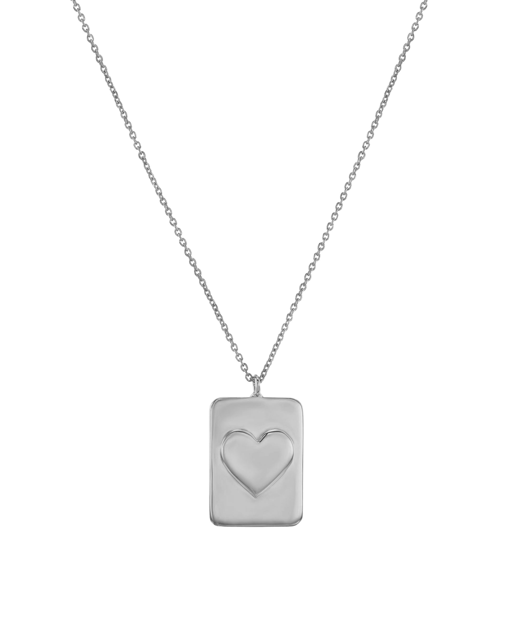 Heart Dogtag Necklace- 18K Gold Vermeil Necklaces magal-dev 