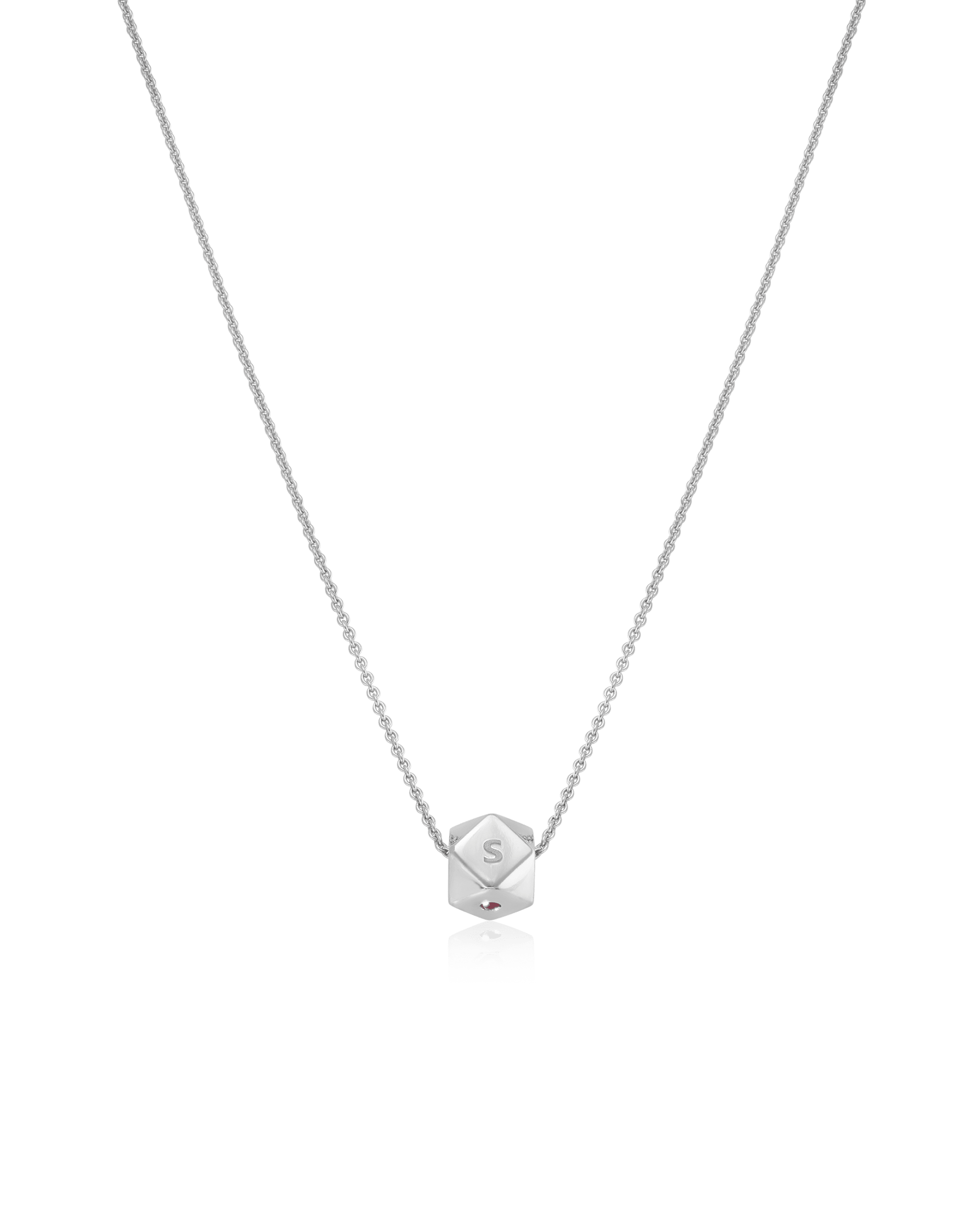 Hedra Necklace - 14K White Gold Necklaces magal-dev 1 Charm 16”+2” extender 