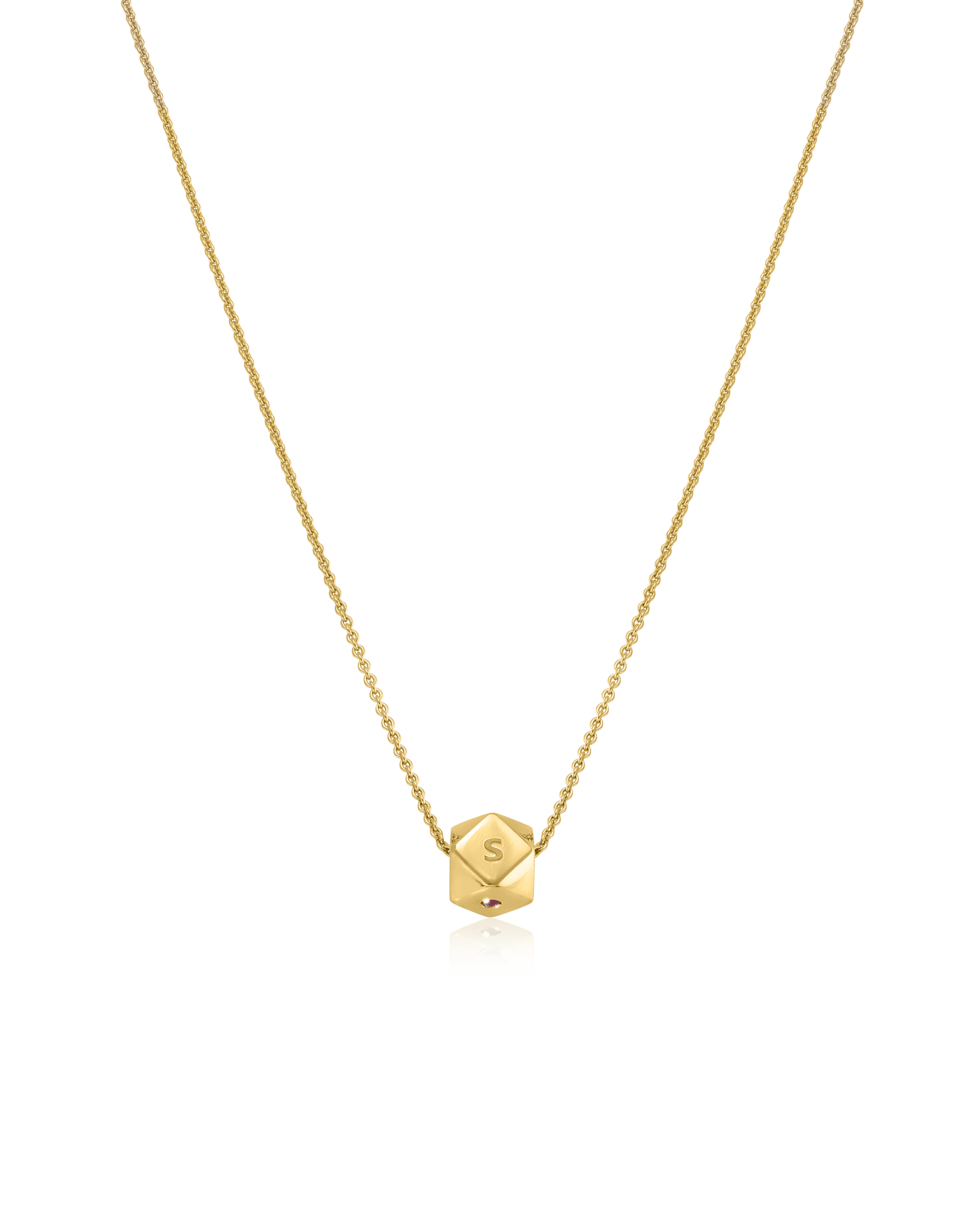 Hedra Necklace - 18K Gold Vermeil Necklaces magal-dev 1 Charm 16”+2” extender 