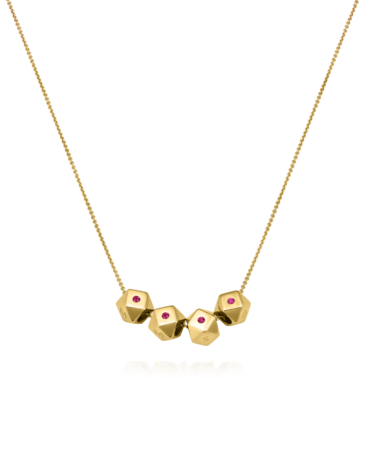 Hedra Necklace - 18K Gold Vermeil Necklaces magal-dev 4 Charms 16”+2” extender 