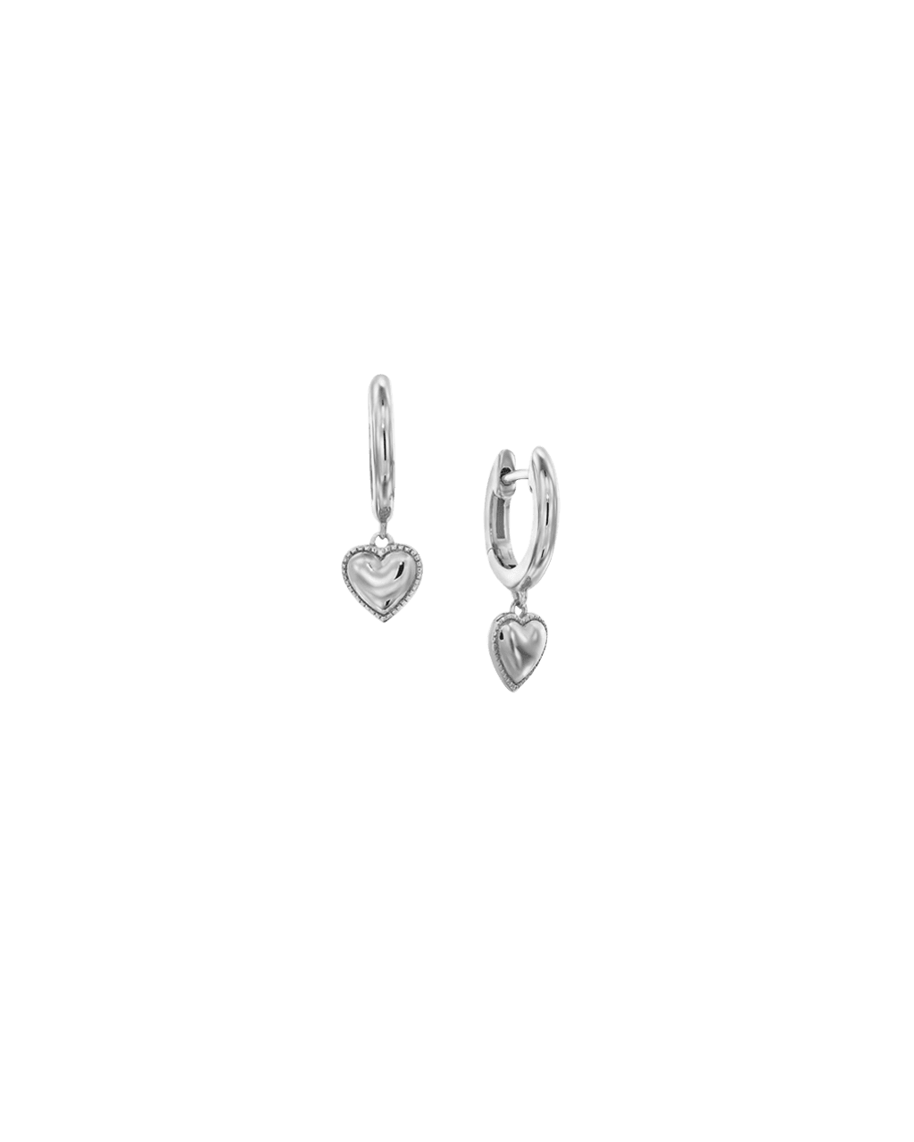 Heart Pendant Huggies- 925 Sterling Silver Earrings magal-dev 